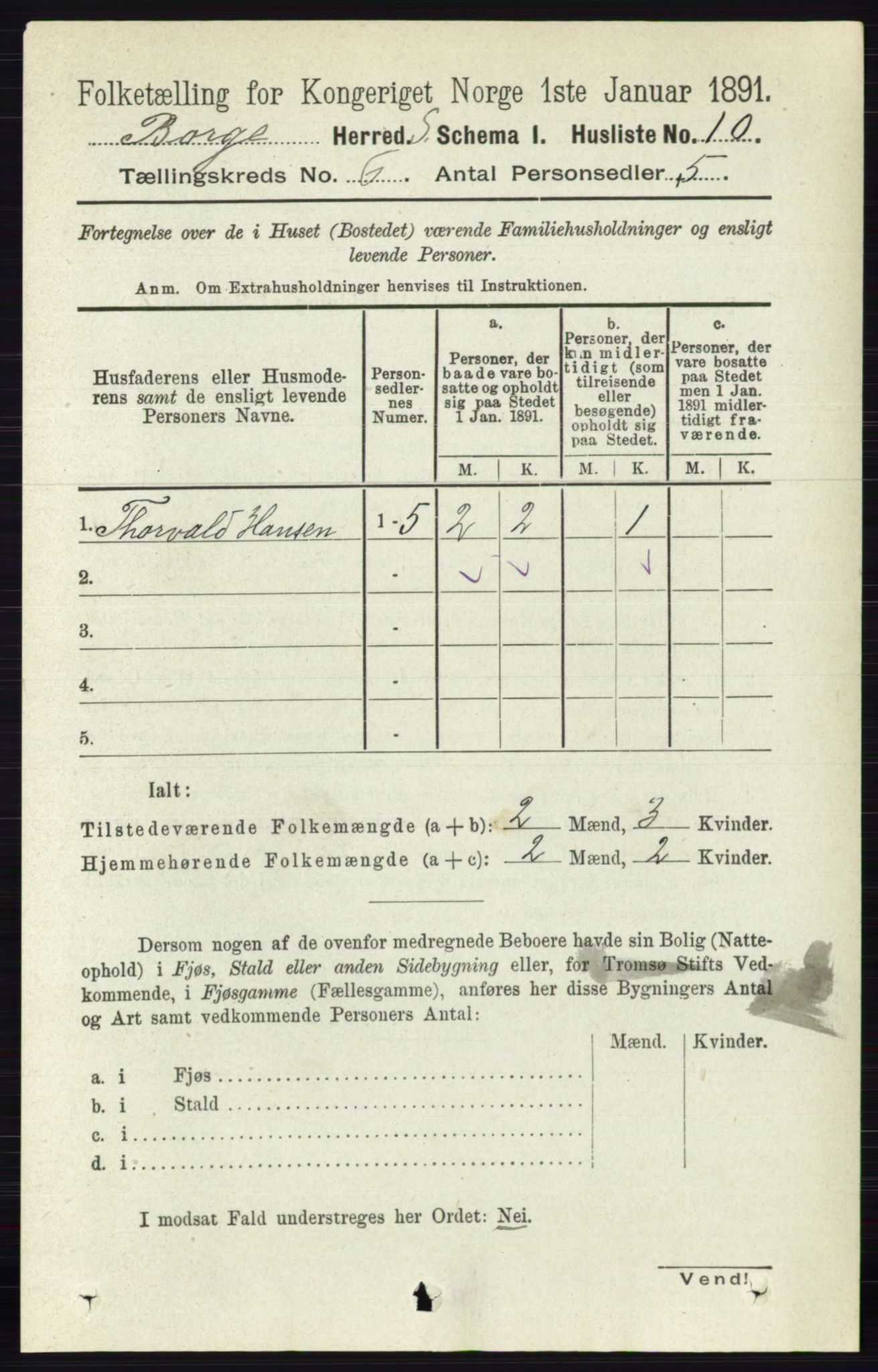 RA, 1891 census for 0113 Borge, 1891, p. 2934