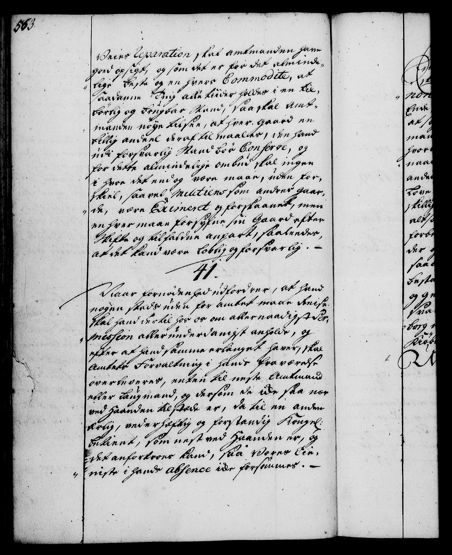 Rentekammeret, Kammerkanselliet, RA/EA-3111/G/Gg/Ggi/L0002: Norsk instruksjonsprotokoll med register (merket RK 53.35), 1729-1751, p. 563