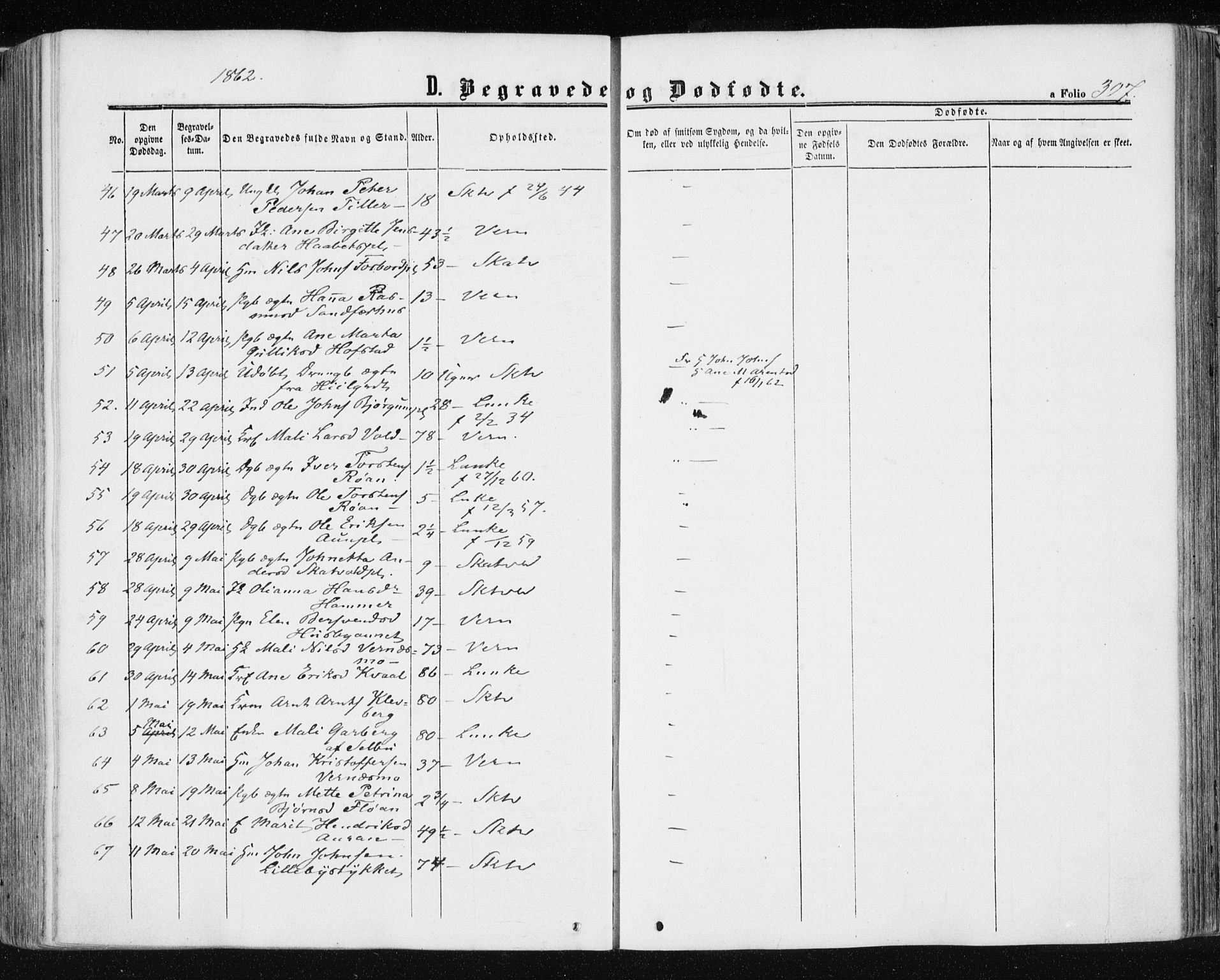 Ministerialprotokoller, klokkerbøker og fødselsregistre - Nord-Trøndelag, AV/SAT-A-1458/709/L0075: Parish register (official) no. 709A15, 1859-1870, p. 307