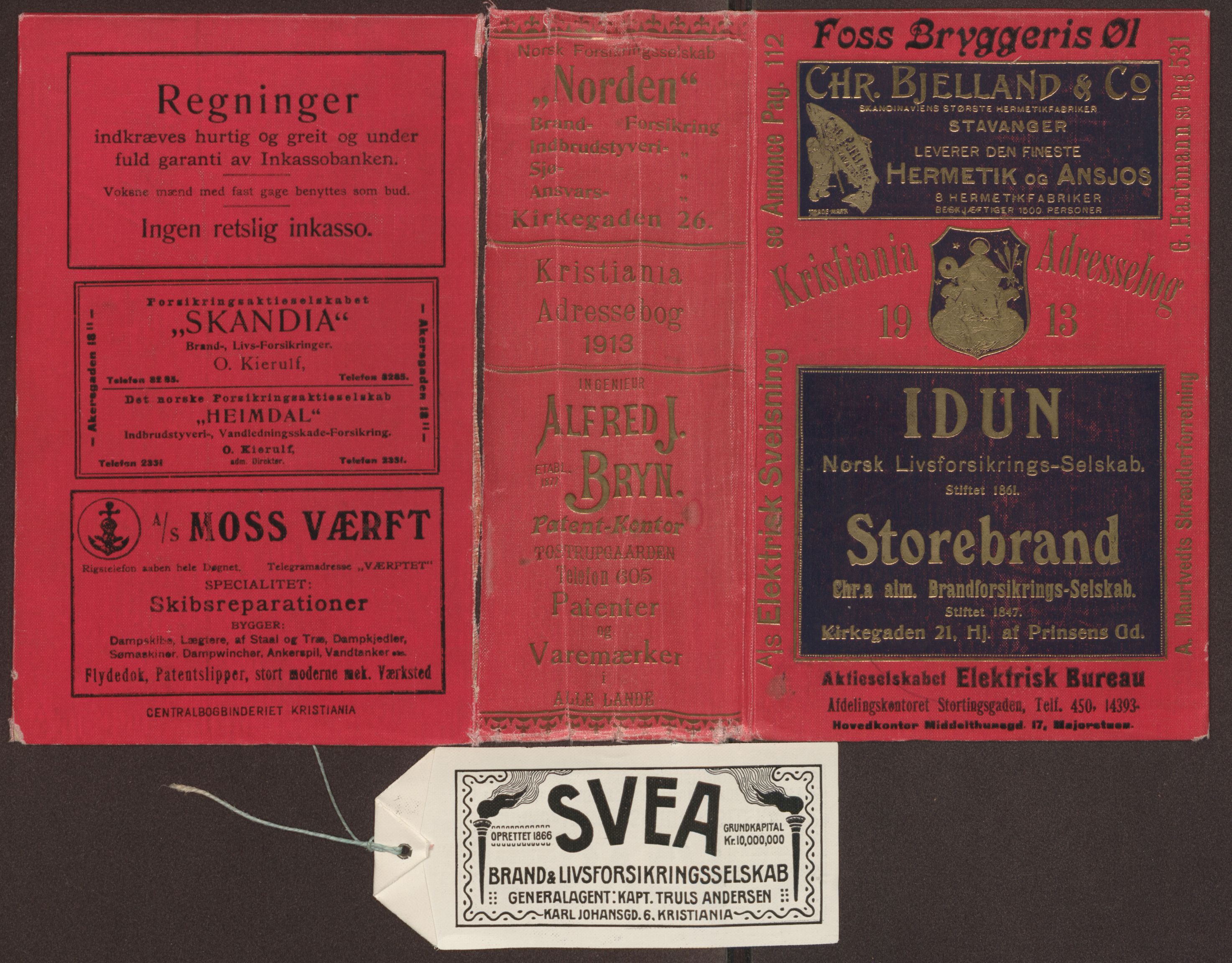 Kristiania/Oslo adressebok, PUBL/-, 1913, p. 1