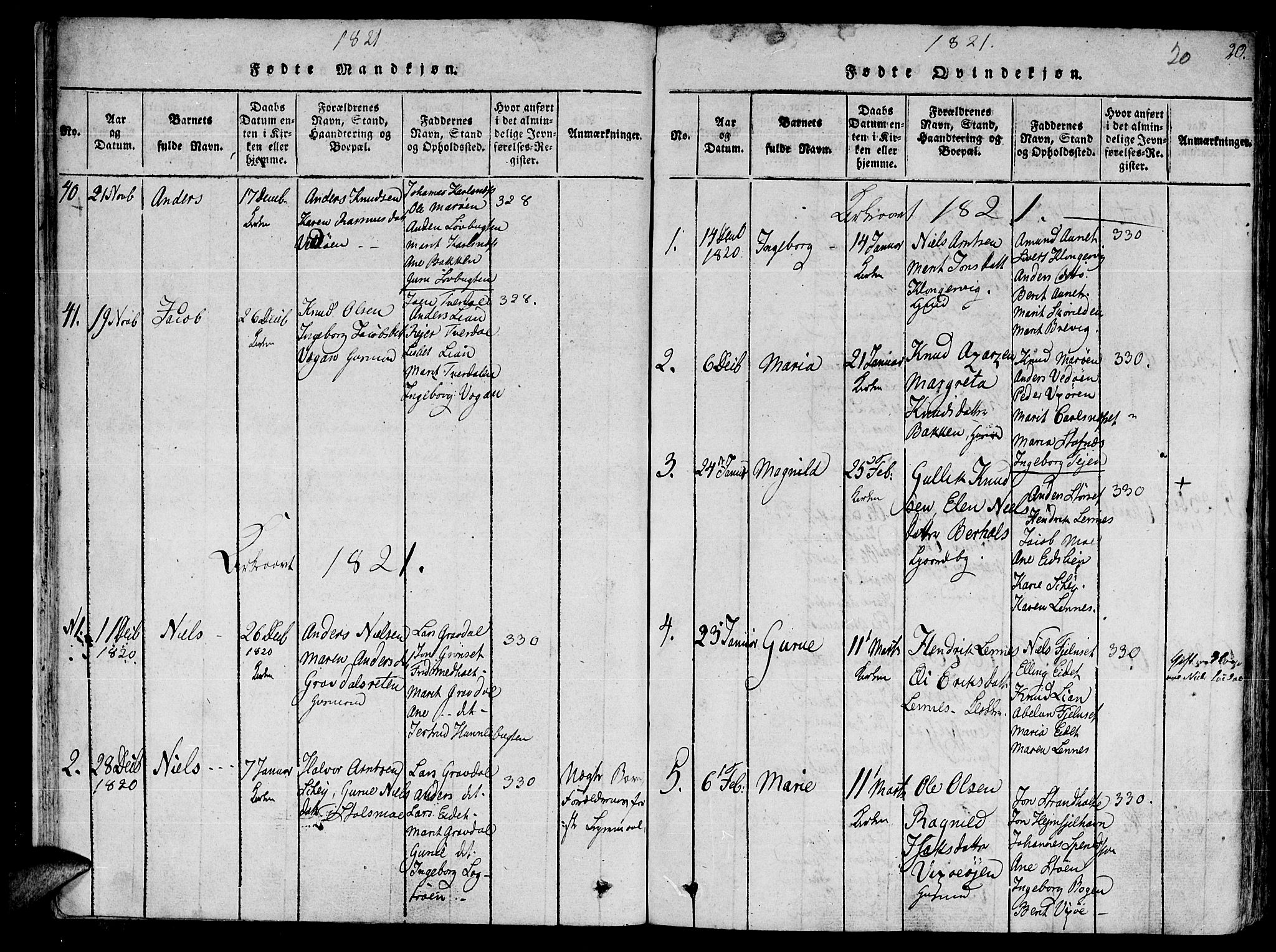 Ministerialprotokoller, klokkerbøker og fødselsregistre - Sør-Trøndelag, SAT/A-1456/630/L0491: Parish register (official) no. 630A04, 1818-1830, p. 20