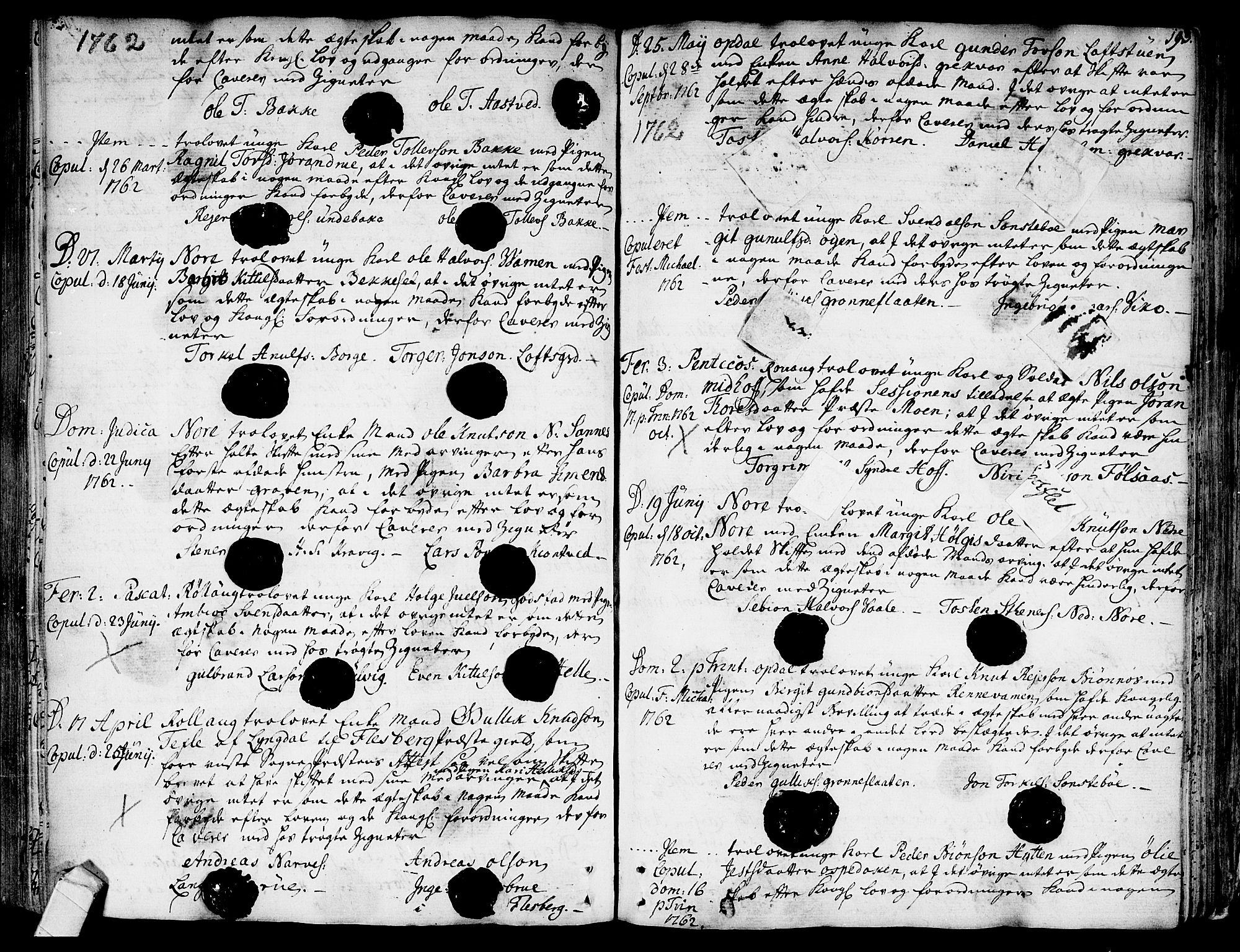 Rollag kirkebøker, SAKO/A-240/F/Fa/L0003: Parish register (official) no. I 3, 1743-1778, p. 193