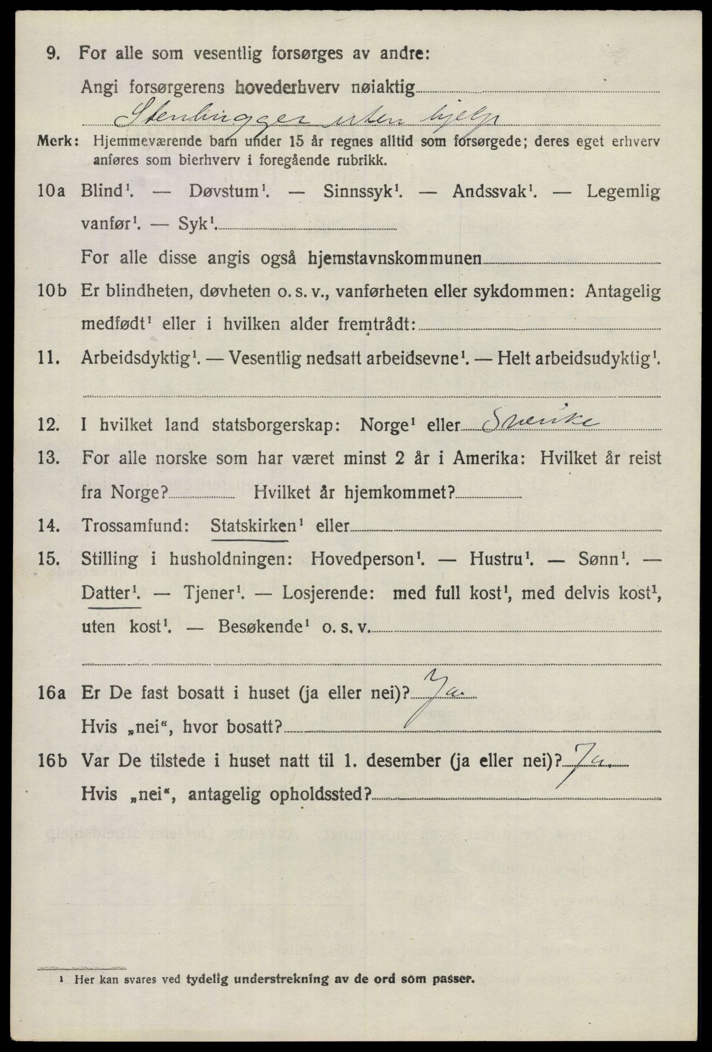 SAO, 1920 census for Nannestad, 1920, p. 9311