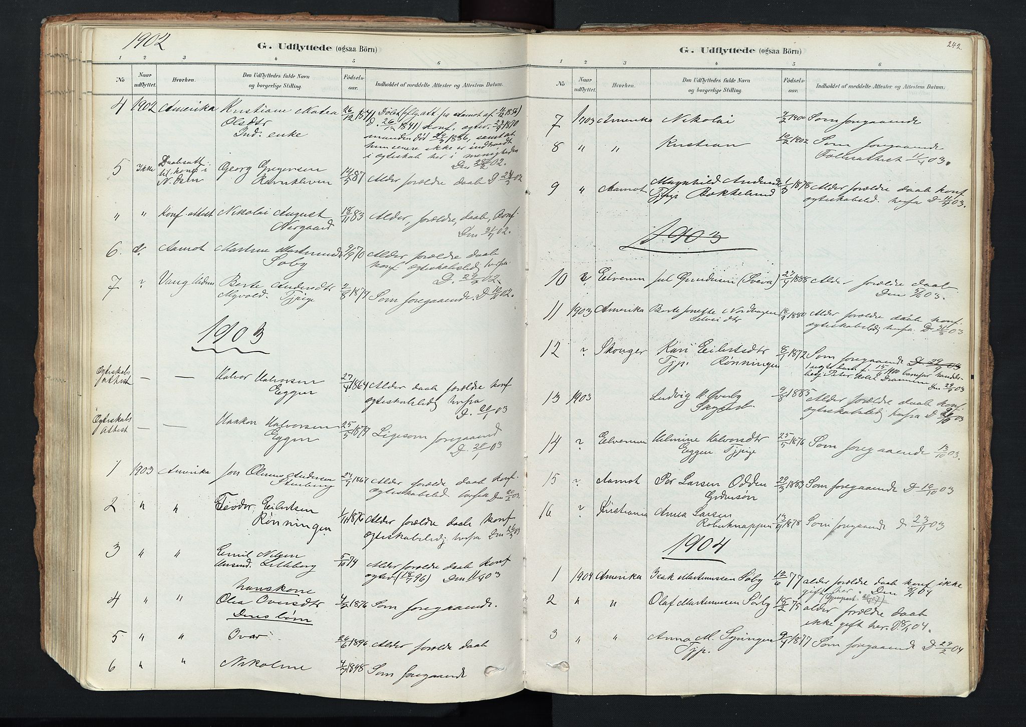 Trysil prestekontor, SAH/PREST-046/H/Ha/Haa/L0011: Parish register (official) no. 11, 1878-1912, p. 242