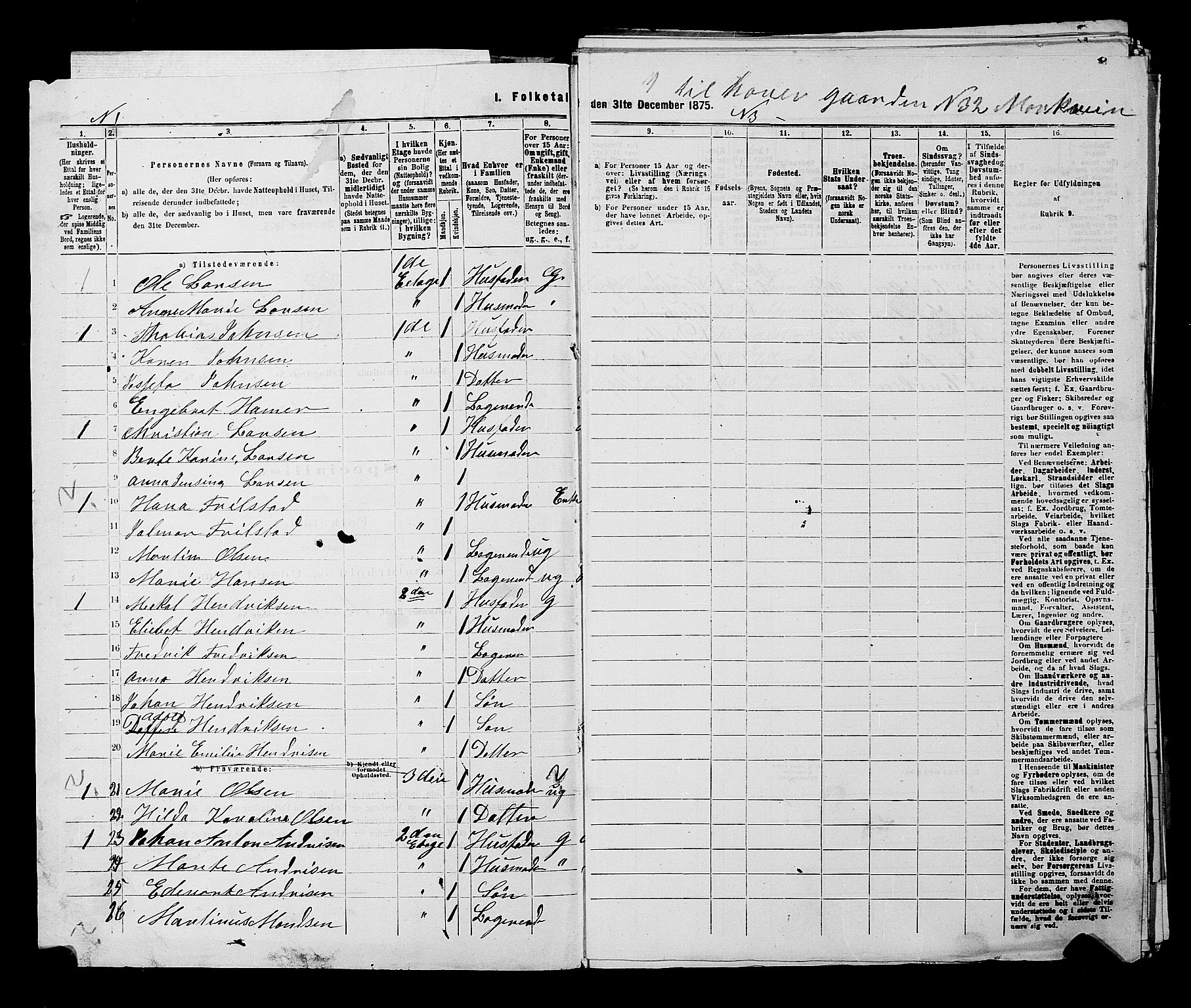 RA, 1875 census for 0301 Kristiania, 1875, p. 6942