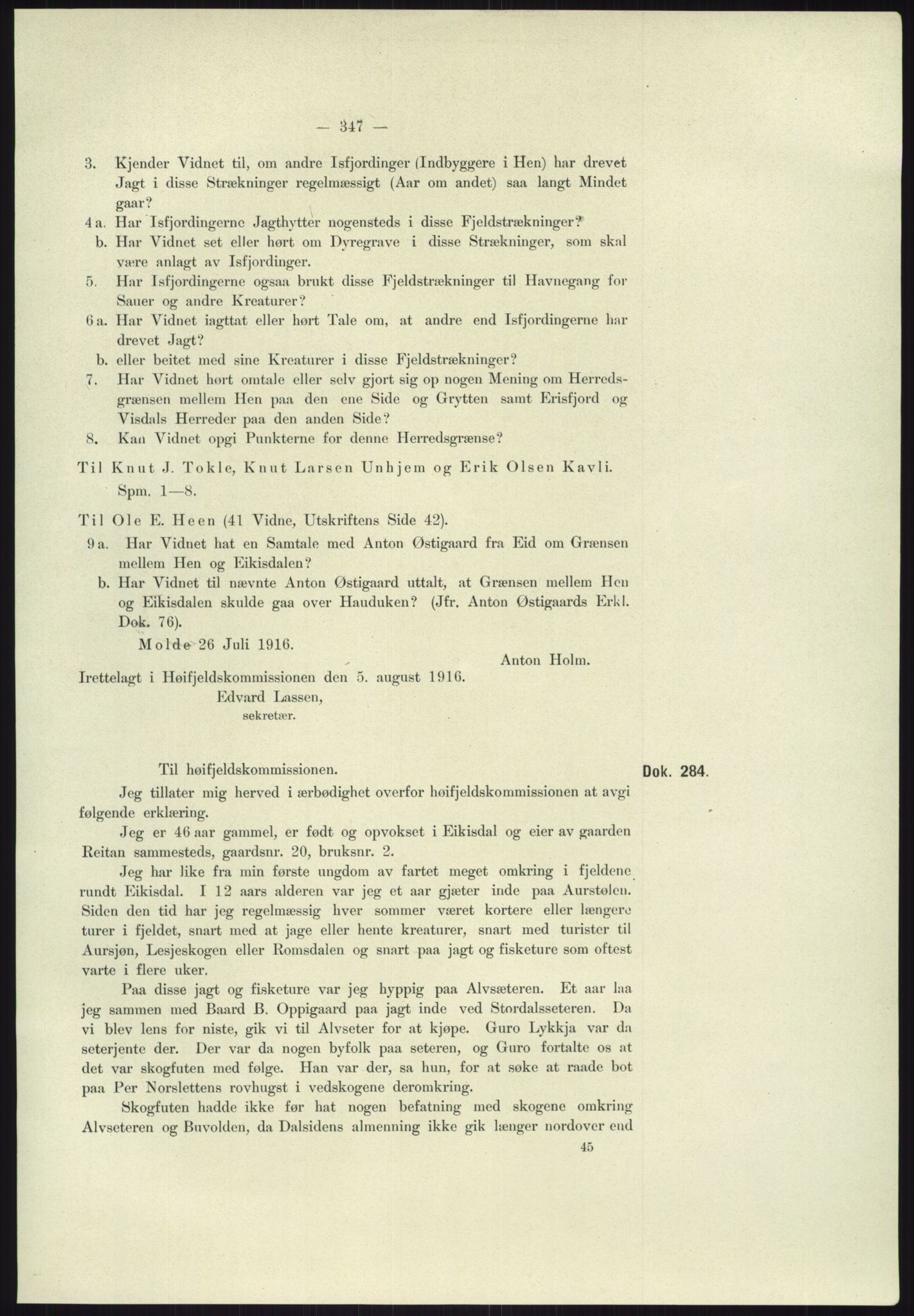 Høyfjellskommisjonen, AV/RA-S-1546/X/Xa/L0001: Nr. 1-33, 1909-1953, p. 2540