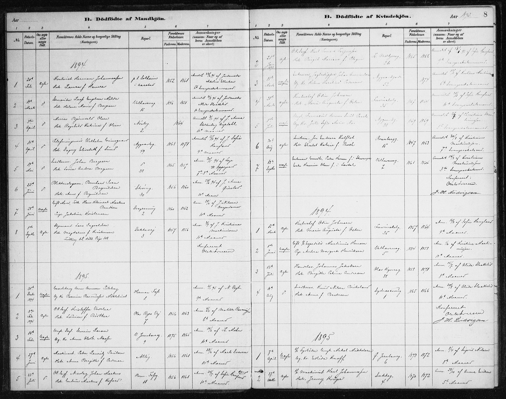 Johanneskirken sokneprestembete, SAB/A-76001/H/Haa/L0007: Parish register (official) no. B 1, 1885-1915, p. 8