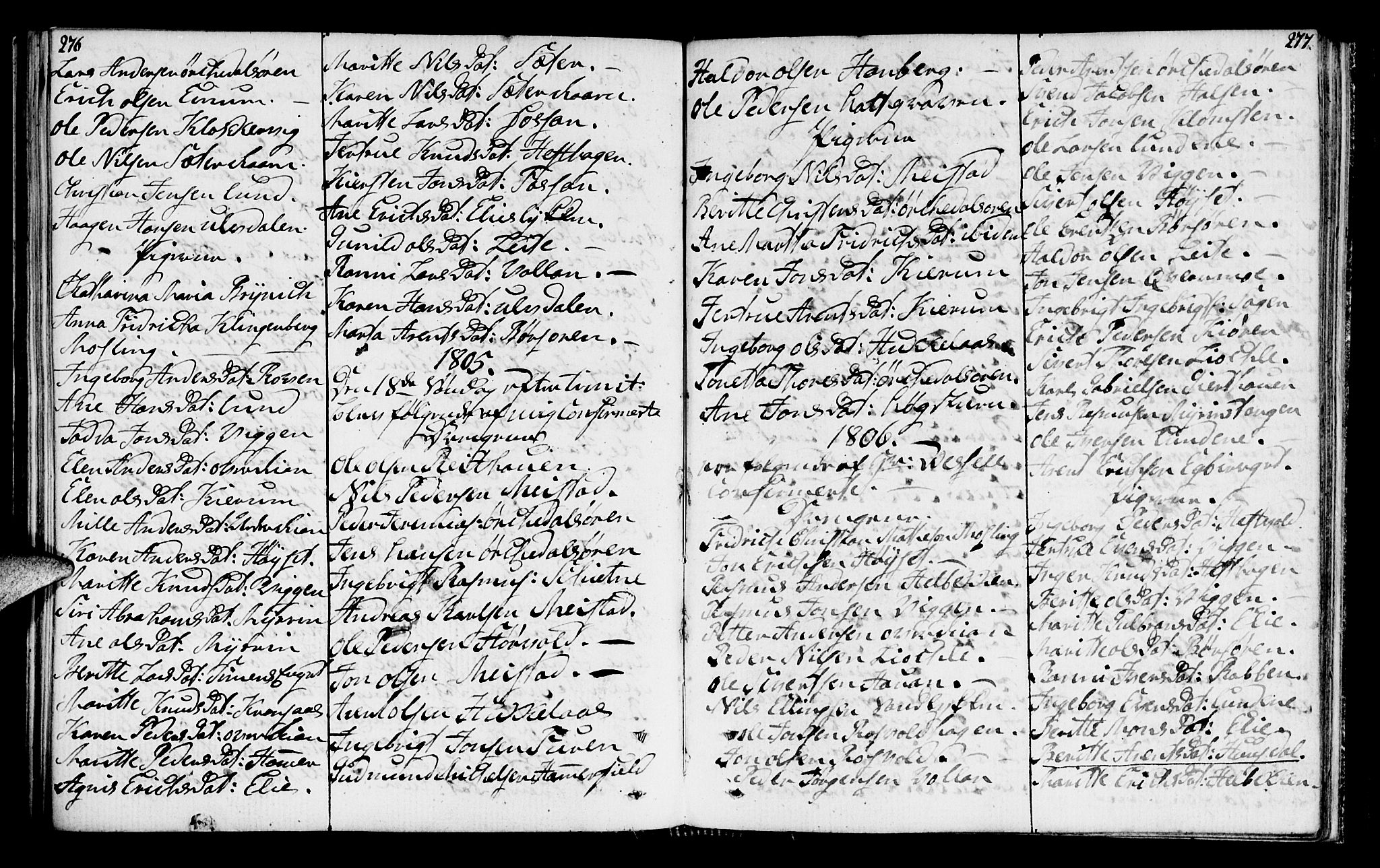 Ministerialprotokoller, klokkerbøker og fødselsregistre - Sør-Trøndelag, SAT/A-1456/665/L0769: Parish register (official) no. 665A04, 1803-1816, p. 276-277