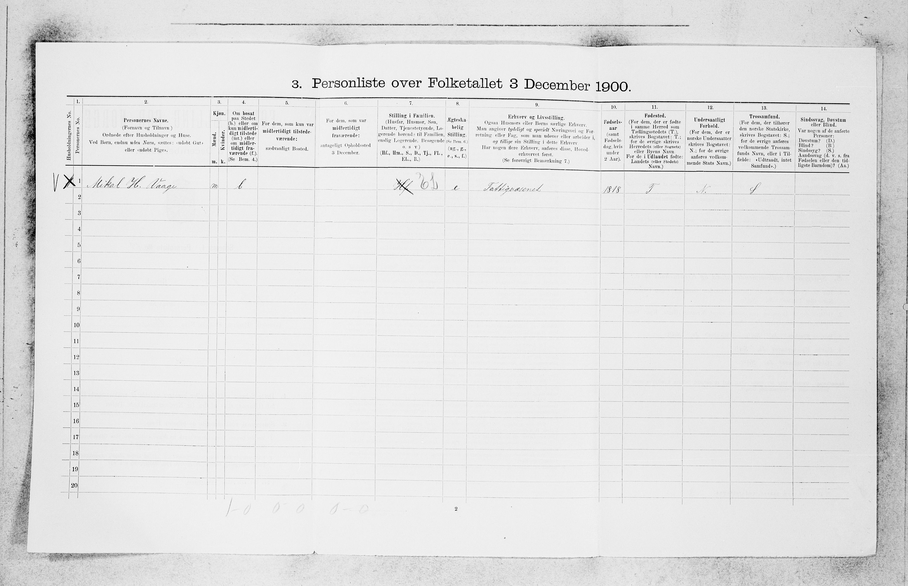 SAB, 1900 census for Askvoll, 1900, p. 505