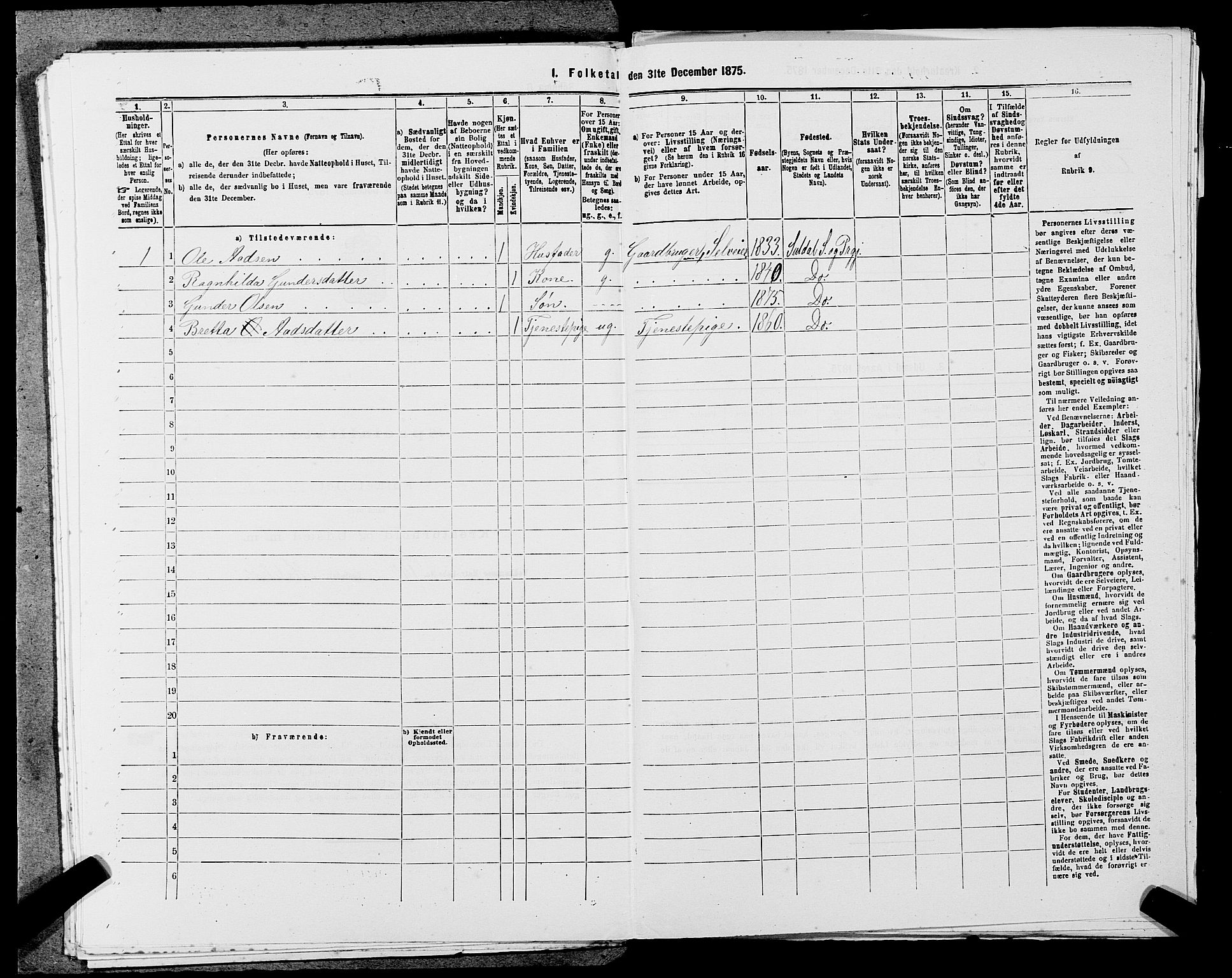 SAST, 1875 census for 1134P Suldal, 1875, p. 528