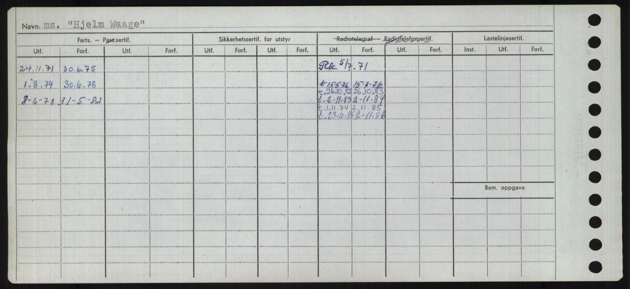 Sjøfartsdirektoratet med forløpere, Skipsmålingen, RA/S-1627/H/Ha/L0003/0001: Fartøy, Hilm-Mar / Fartøy, Hilm-Kol, p. 30