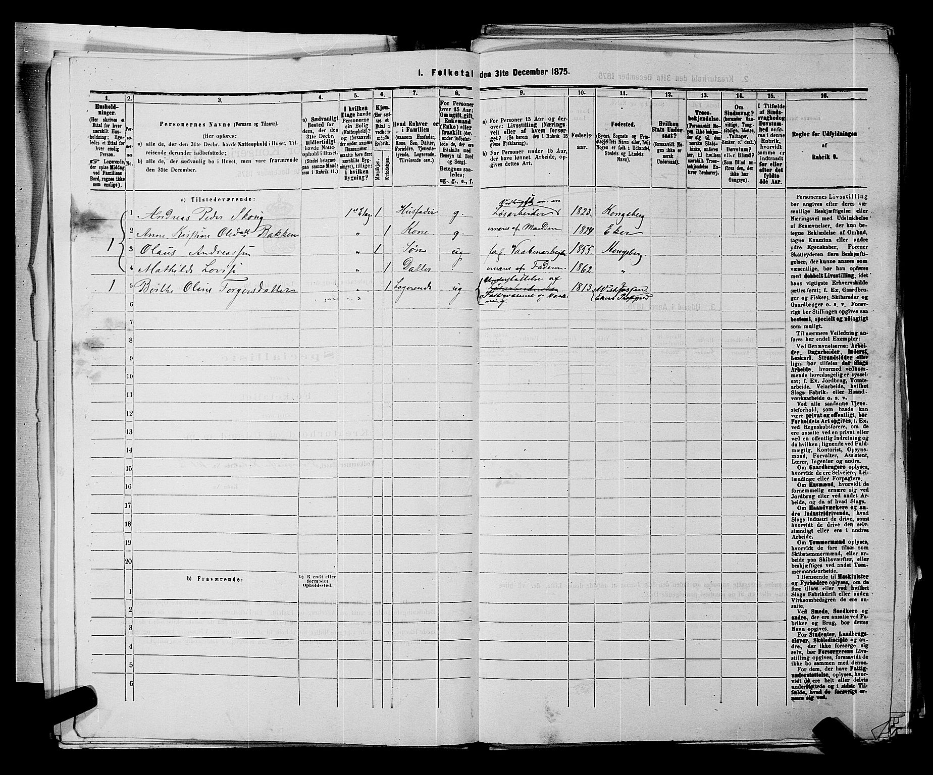 SAKO, 1875 census for 0604B Kongsberg/Kongsberg, 1875, p. 230