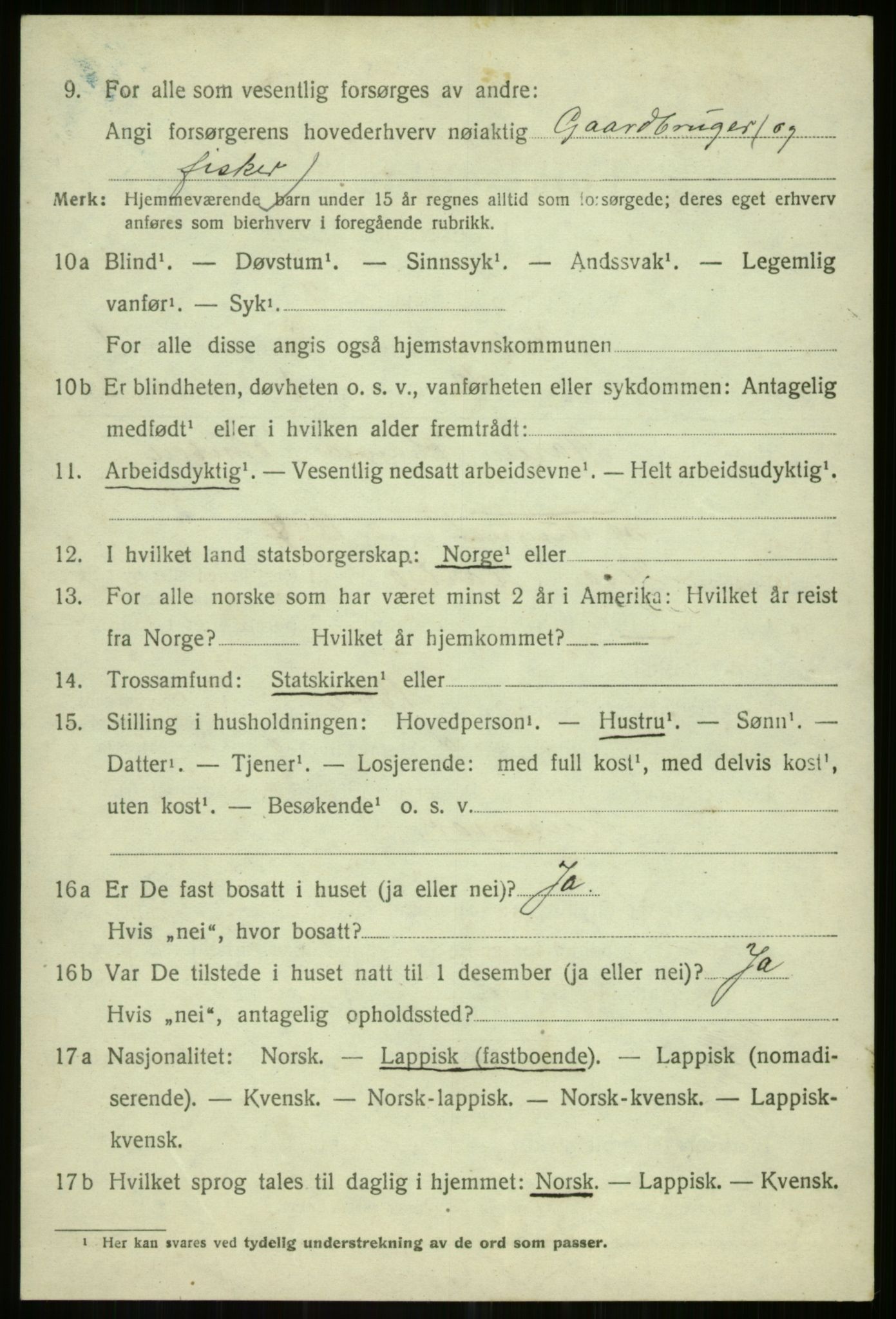 SATØ, 1920 census for Helgøy, 1920, p. 1069