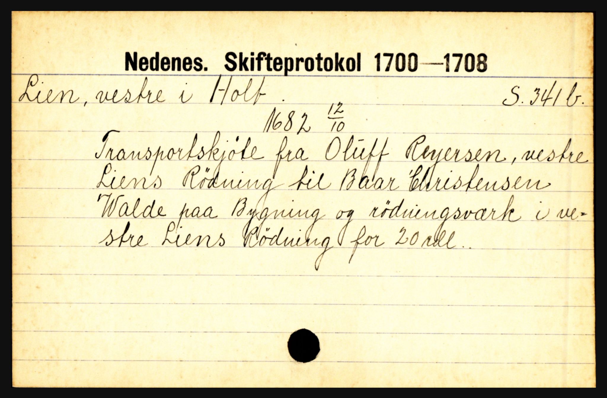 Nedenes sorenskriveri før 1824, AV/SAK-1221-0007/H, p. 17391