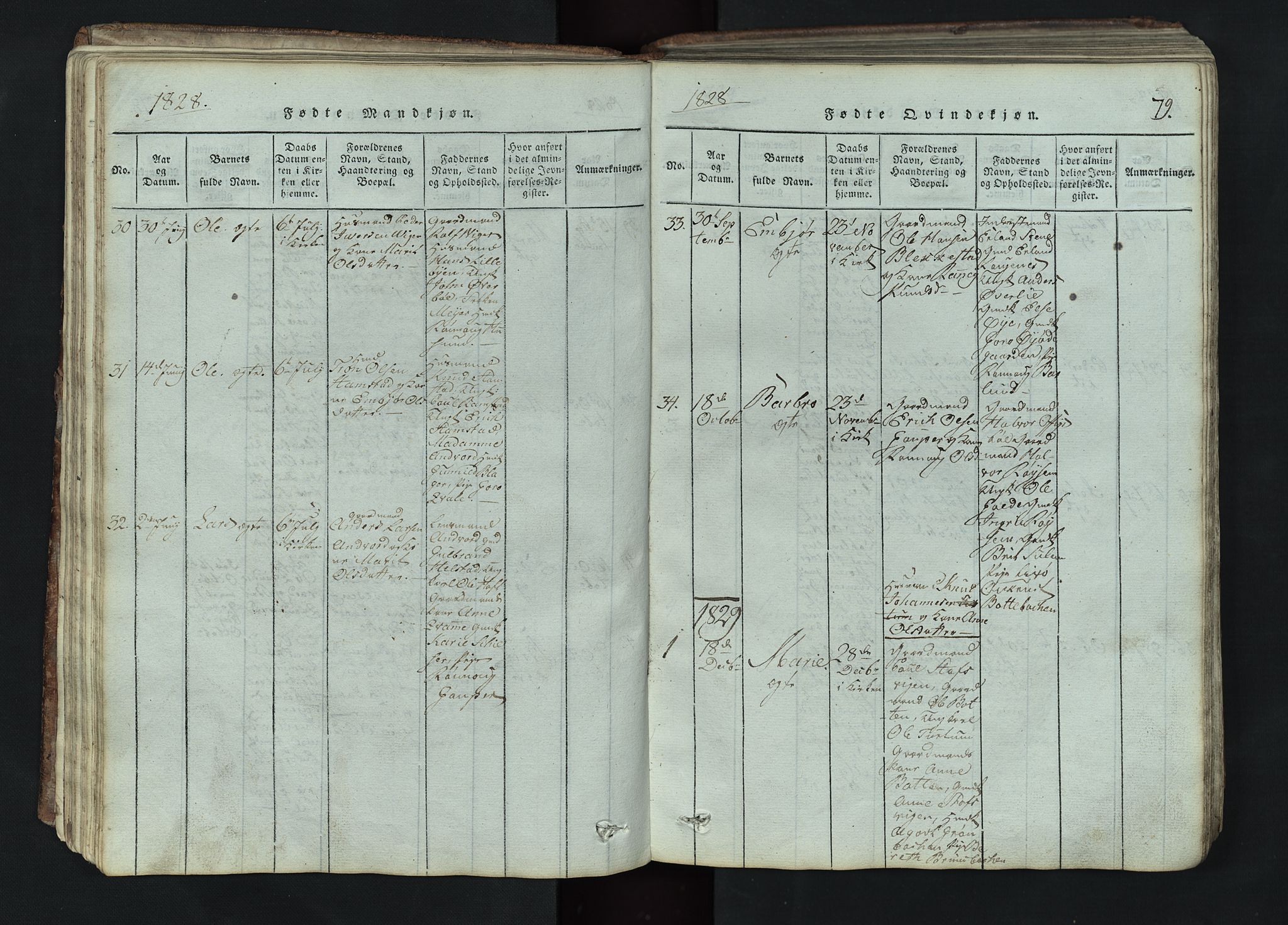 Lom prestekontor, SAH/PREST-070/L/L0002: Parish register (copy) no. 2, 1815-1844, p. 79
