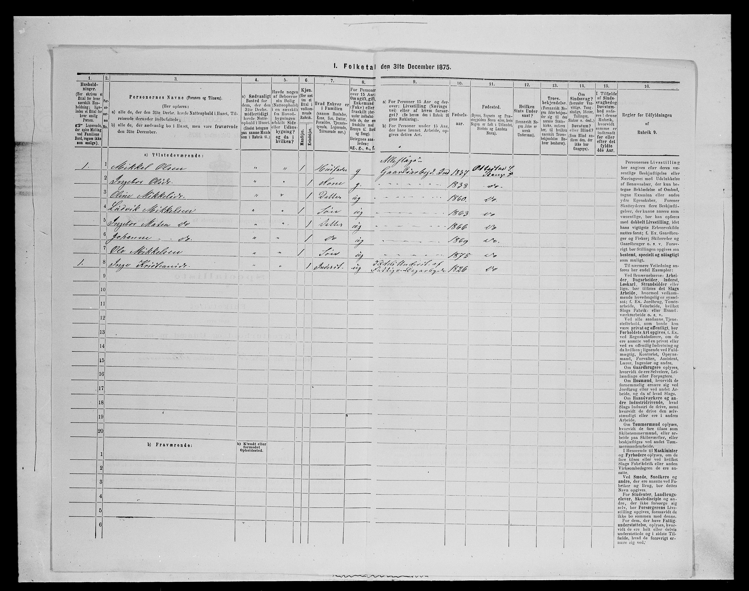 SAH, 1875 census for 0417P Stange, 1875, p. 377