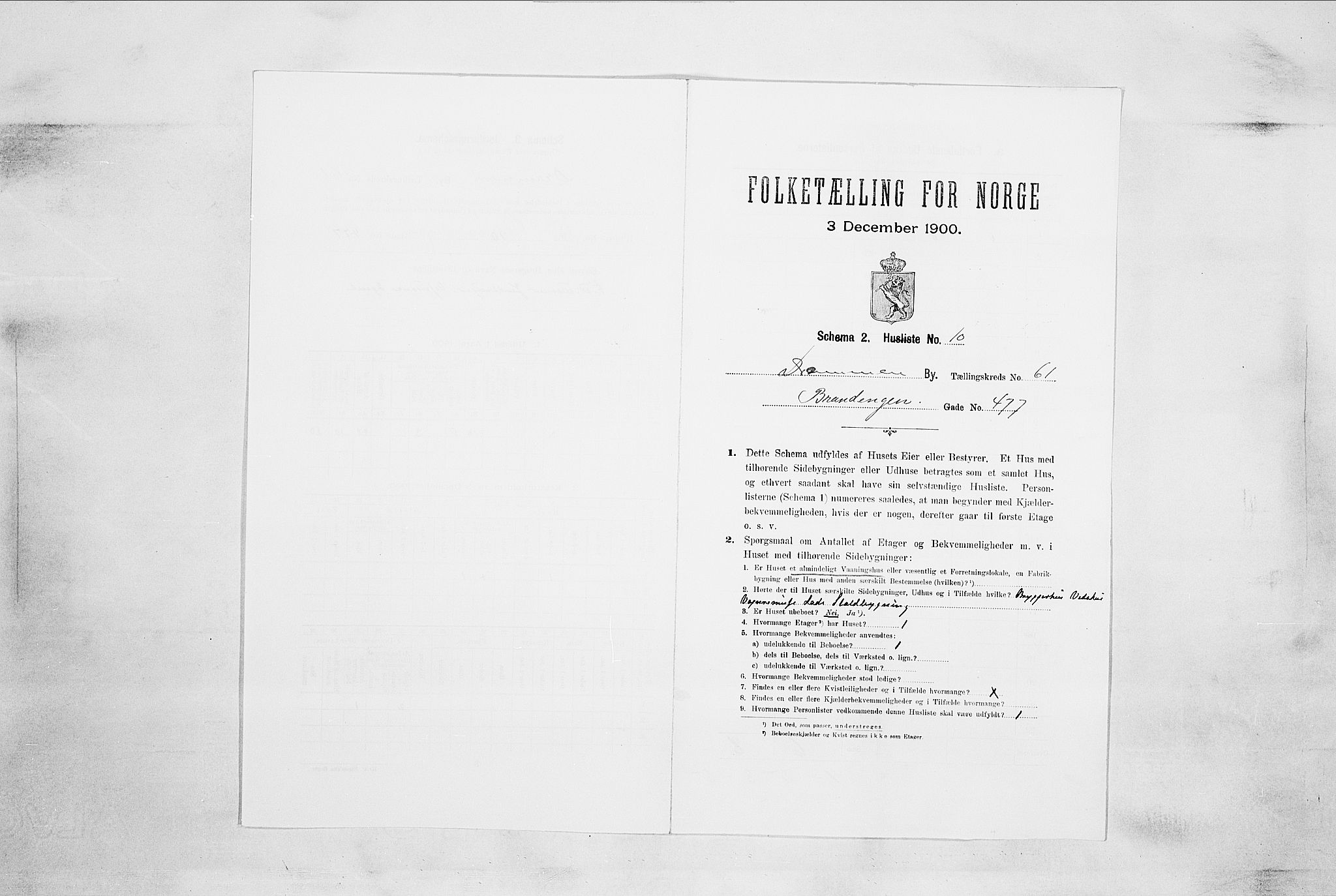 RA, 1900 census for Drammen, 1900, p. 10670