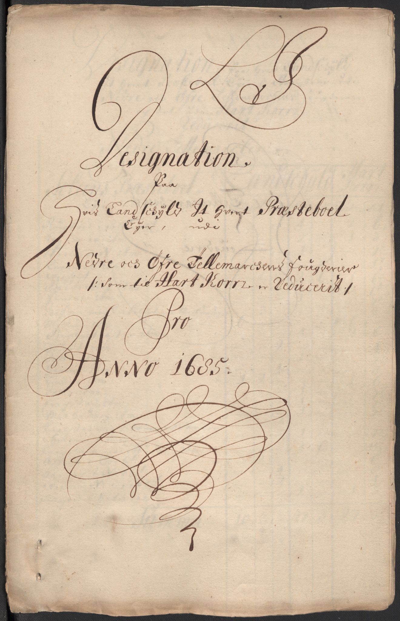 Rentekammeret inntil 1814, Reviderte regnskaper, Fogderegnskap, RA/EA-4092/R35/L2082: Fogderegnskap Øvre og Nedre Telemark, 1685, p. 301