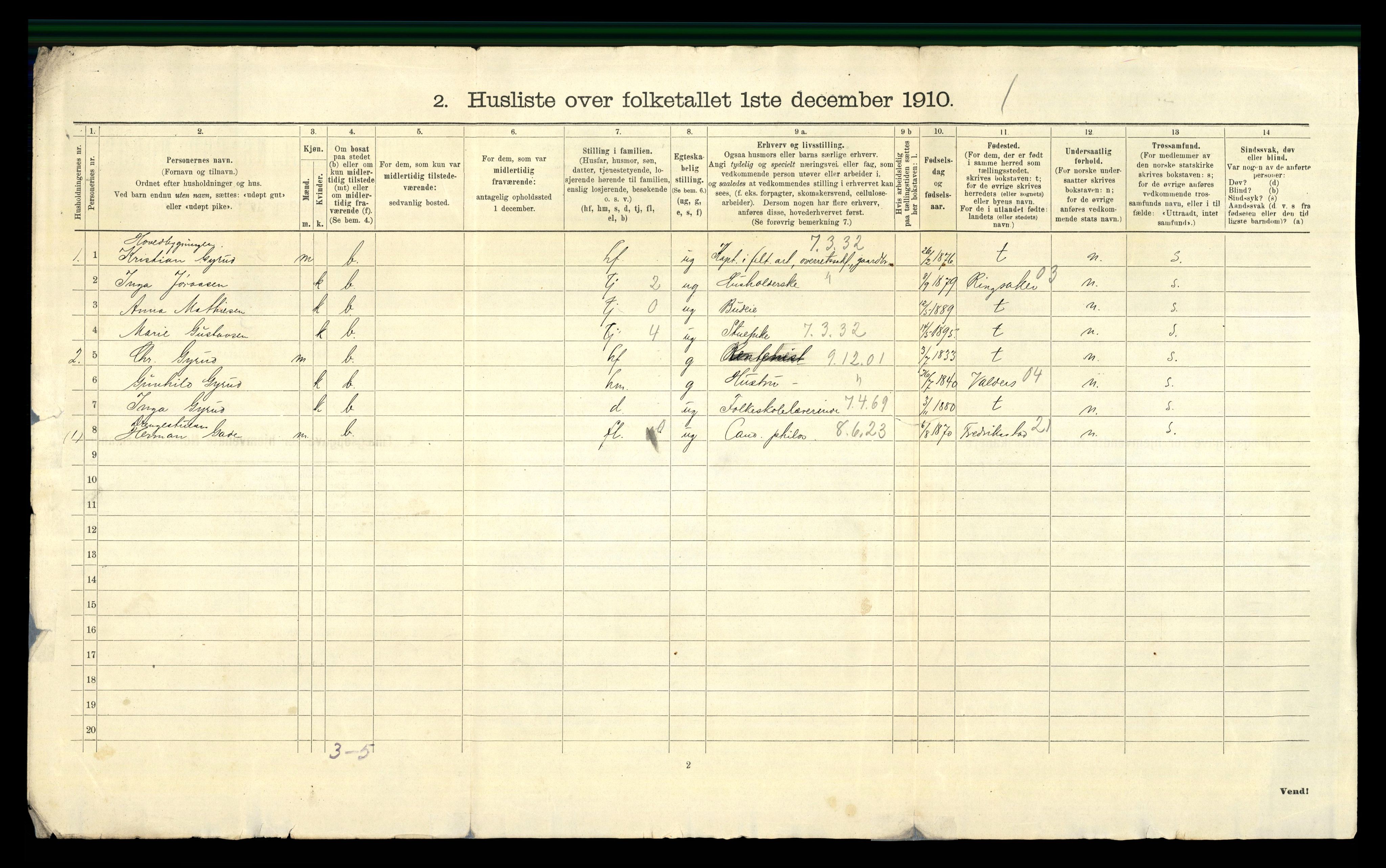 RA, 1910 census for Stange, 1910, p. 69