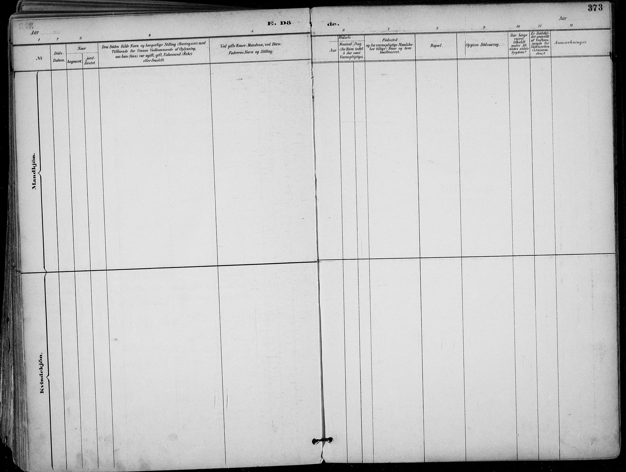 Skien kirkebøker, SAKO/A-302/F/Fa/L0010: Parish register (official) no. 10, 1891-1899, p. 373