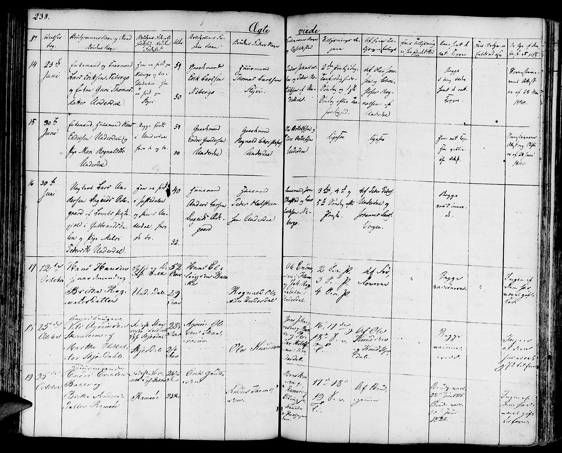 Aurland sokneprestembete, SAB/A-99937/H/Ha/Haa/L0006: Parish register (official) no. A 6, 1821-1859, p. 238