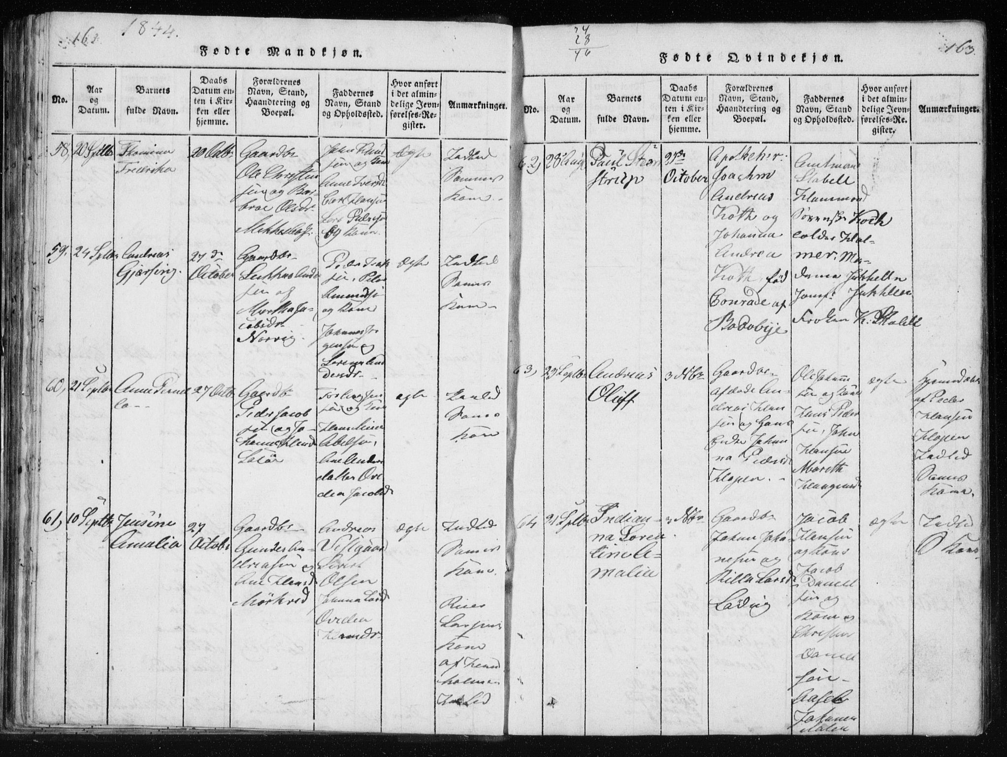 Ministerialprotokoller, klokkerbøker og fødselsregistre - Nordland, AV/SAT-A-1459/801/L0027: Parish register (copy) no. 801C02, 1835-1845, p. 162-163