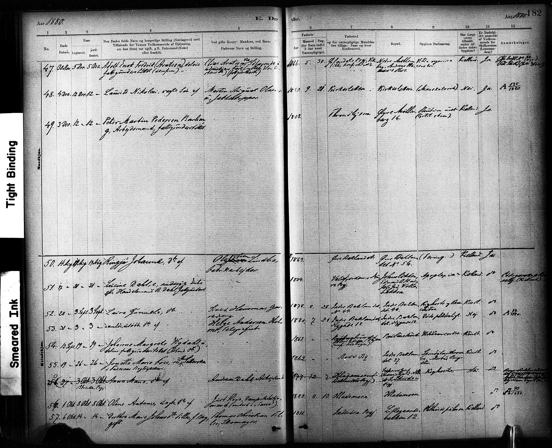 Ministerialprotokoller, klokkerbøker og fødselsregistre - Sør-Trøndelag, SAT/A-1456/604/L0189: Parish register (official) no. 604A10, 1878-1892, p. 182