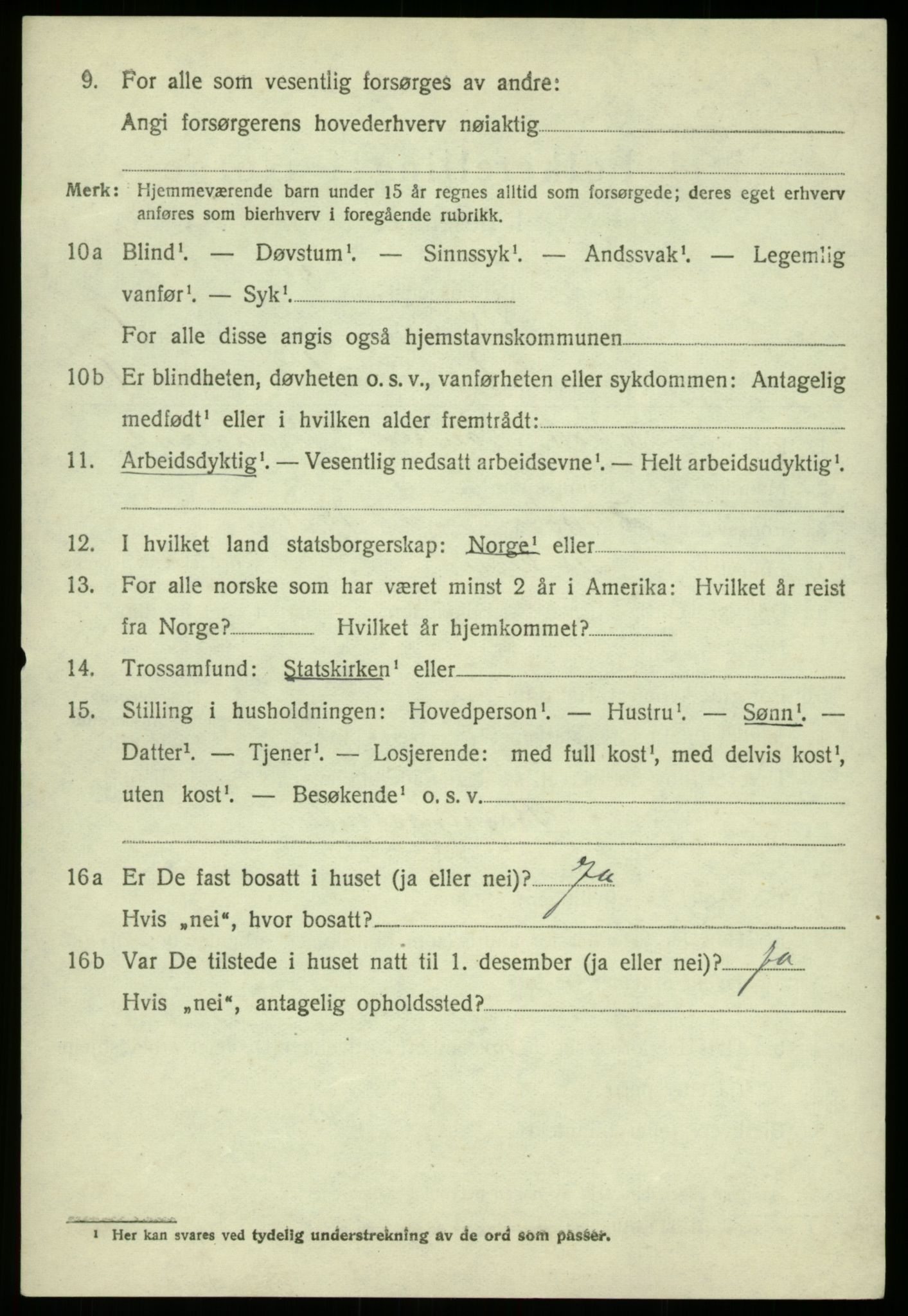 SAB, 1920 census for Os, 1920, p. 4825