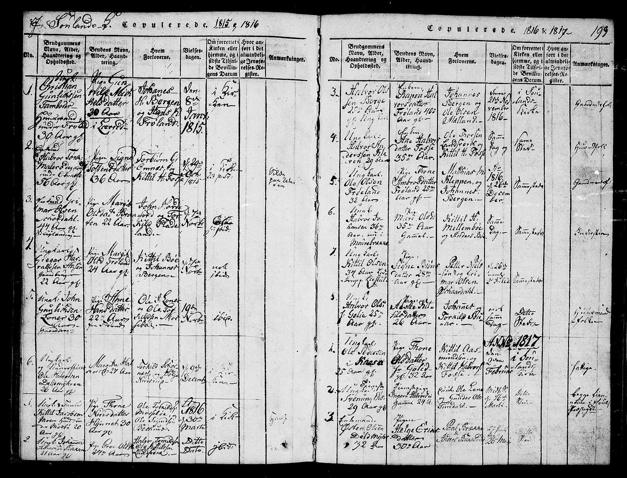Hjartdal kirkebøker, SAKO/A-270/G/Gb/L0001: Parish register (copy) no. II 1, 1815-1842, p. 193