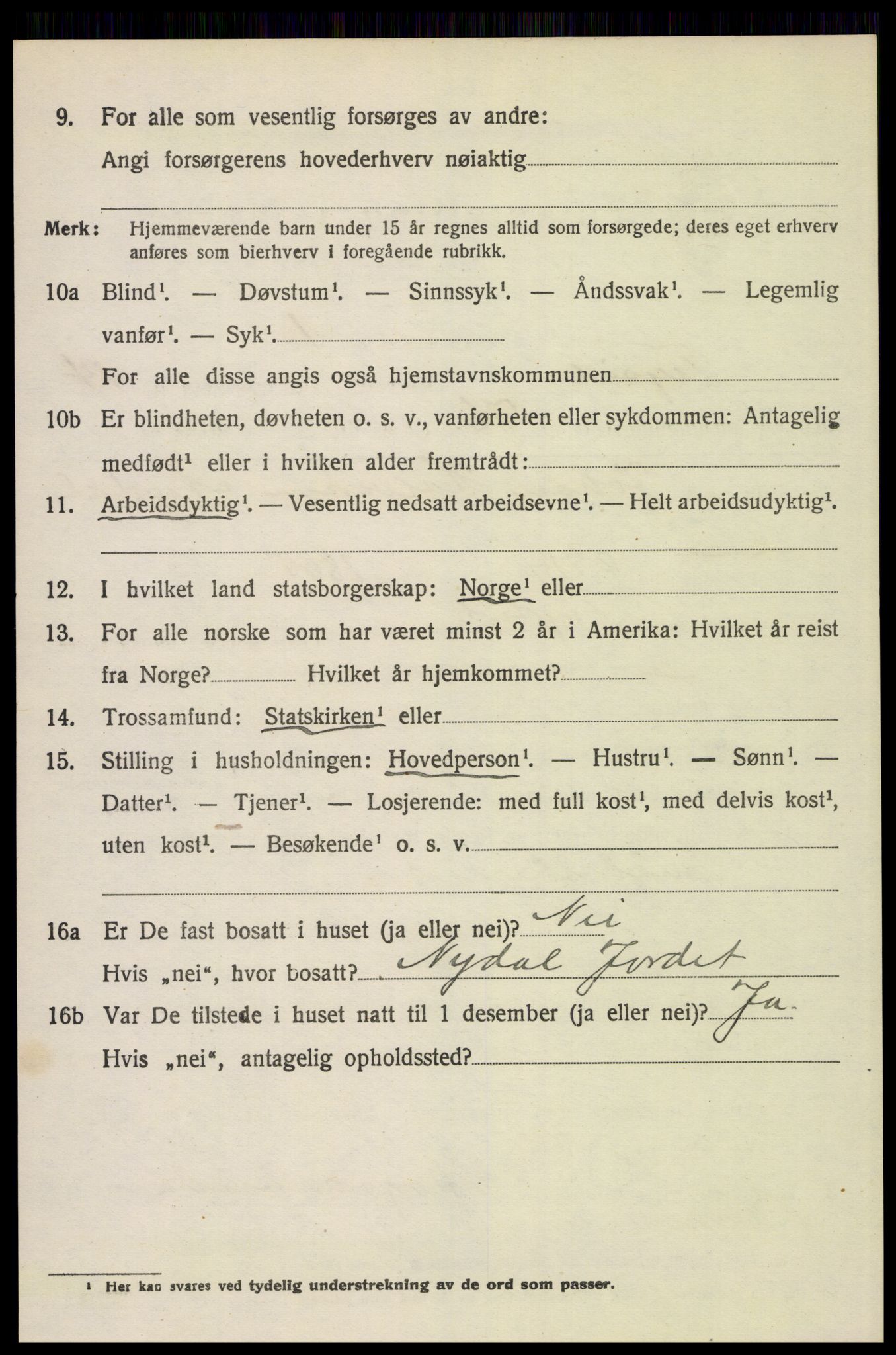 SAH, 1920 census for Trysil, 1920, p. 8778