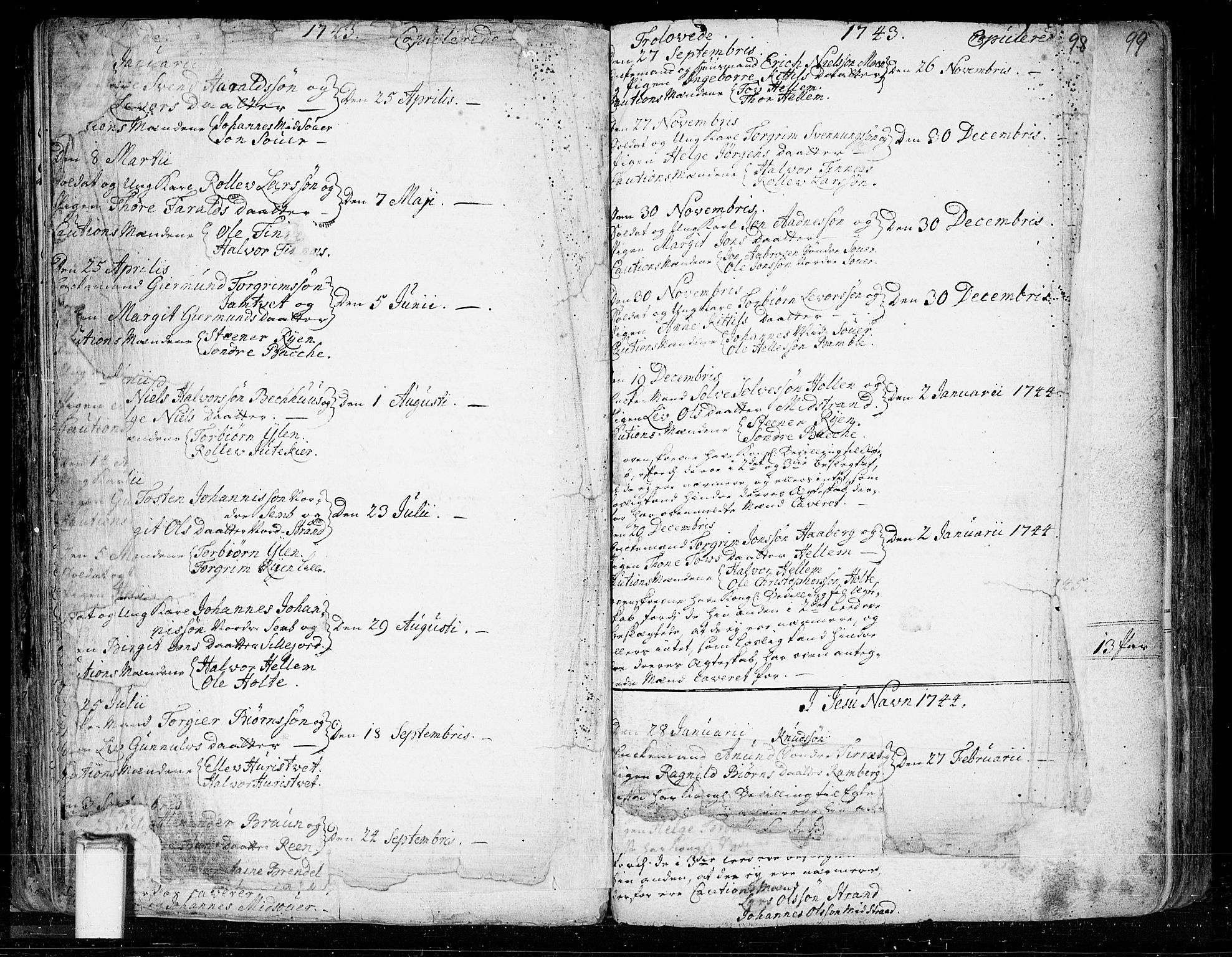 Heddal kirkebøker, SAKO/A-268/F/Fa/L0003: Parish register (official) no. I 3, 1723-1783, p. 98