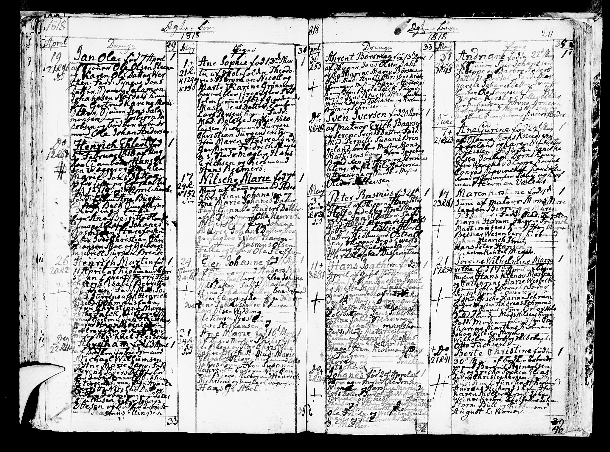 Korskirken sokneprestembete, SAB/A-76101/H/Haa/L0006: Parish register (official) no. A 6, 1790-1820, p. 211
