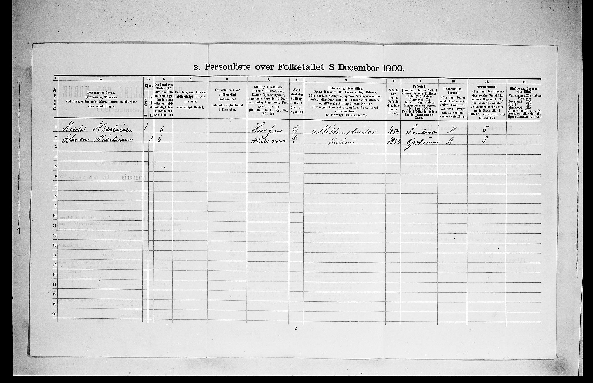 SAO, 1900 census for Kristiania, 1900, p. 27802