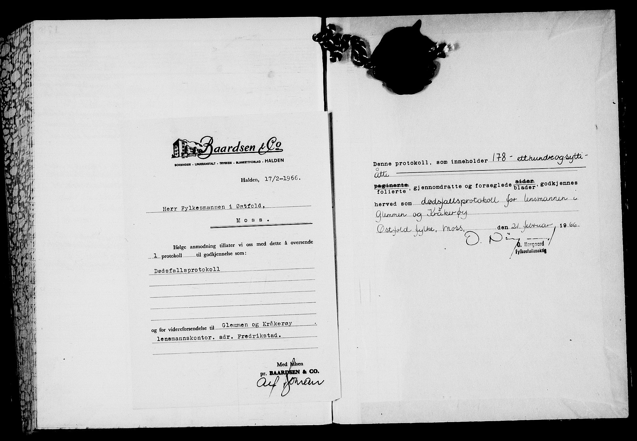 Glemmen lensmannskontor, SAO/A-10123/H/Ha/Haa/L0019: Dødsfallsprotokoll, 1966-1968