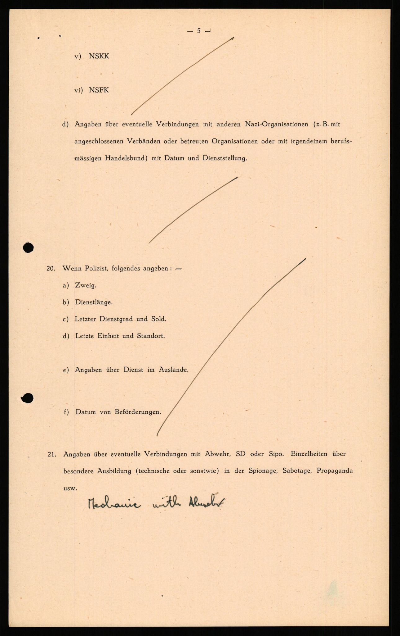 Forsvaret, Forsvarets overkommando II, AV/RA-RAFA-3915/D/Db/L0040: CI Questionaires. Tyske okkupasjonsstyrker i Norge. Østerrikere., 1945-1946, p. 335