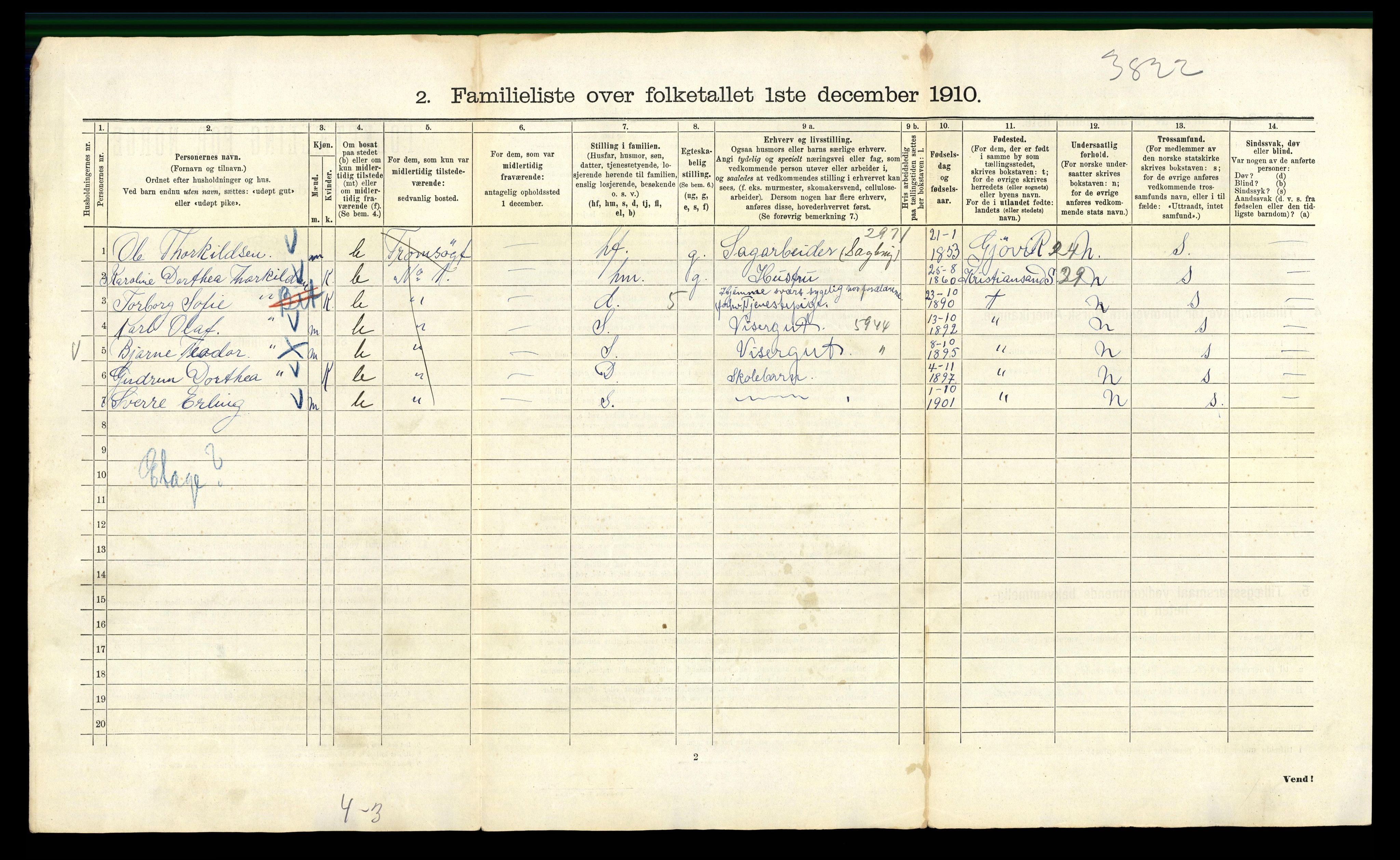 RA, 1910 census for Kristiania, 1910, p. 111140