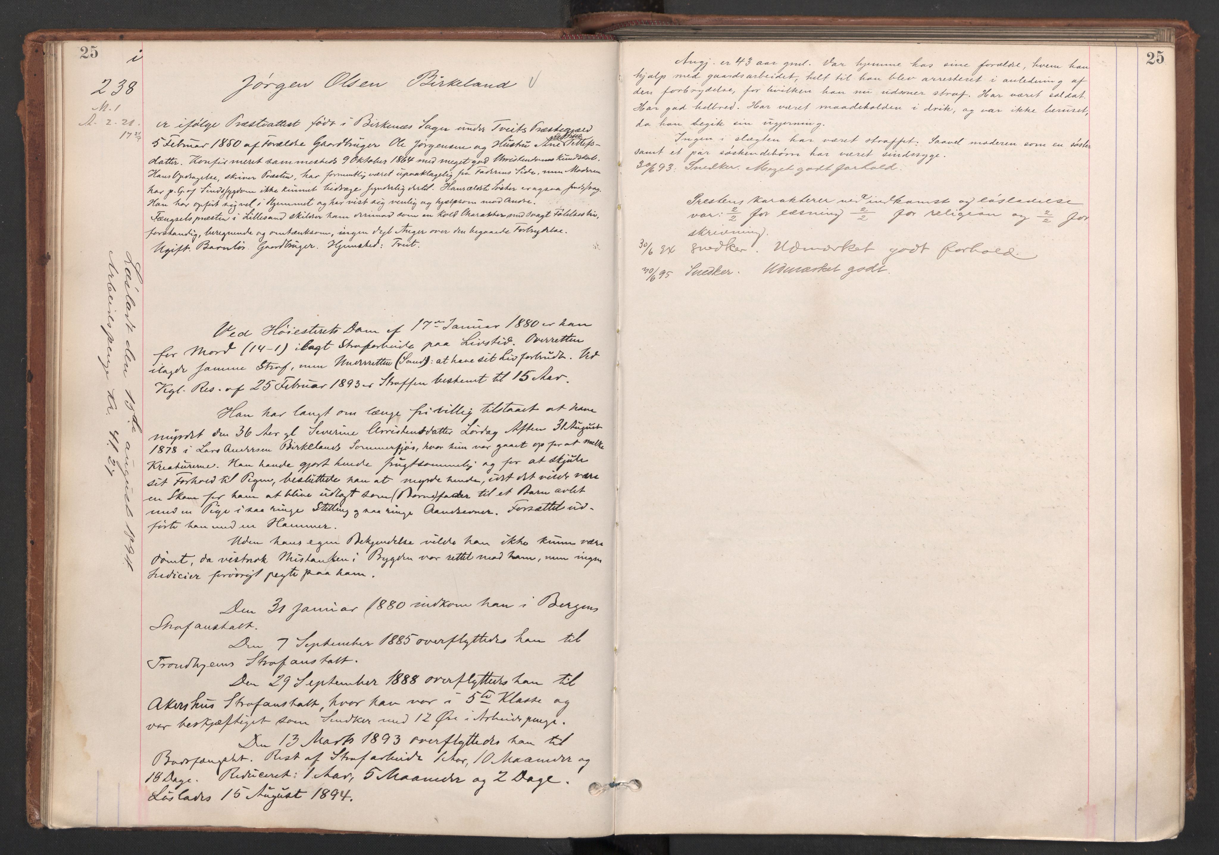 Botsfengslet, AV/RA-S-1539/D/Db/Dbb/L0028: 214i - 506i, 1893-1894, p. 25