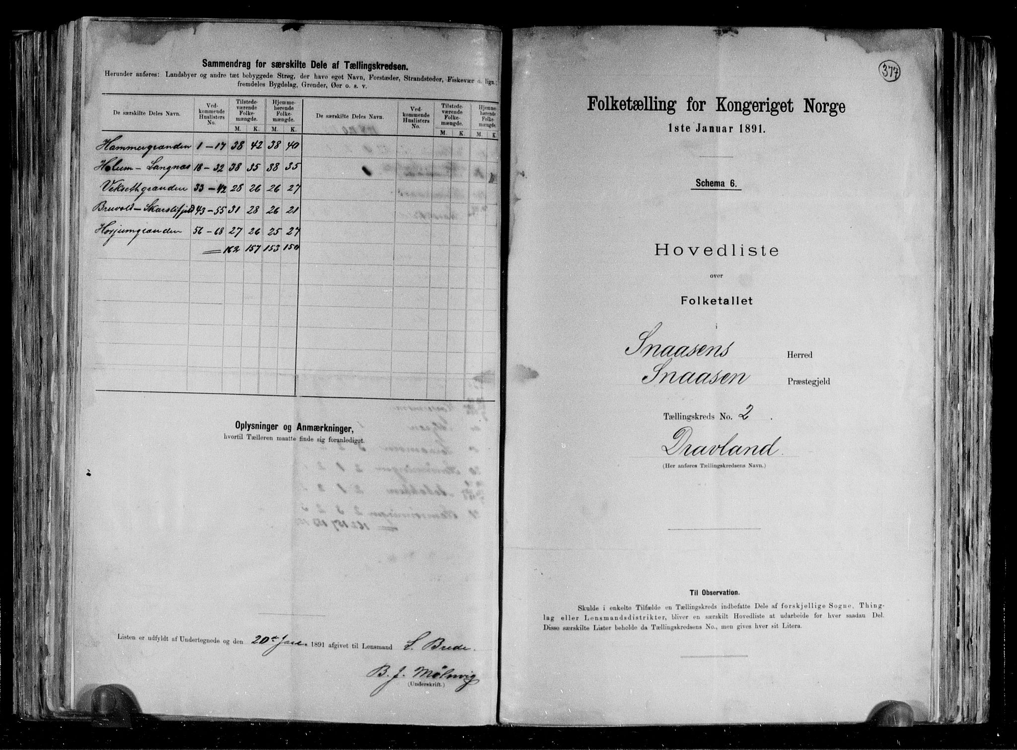 RA, 1891 census for 1736 Snåsa, 1891, p. 7