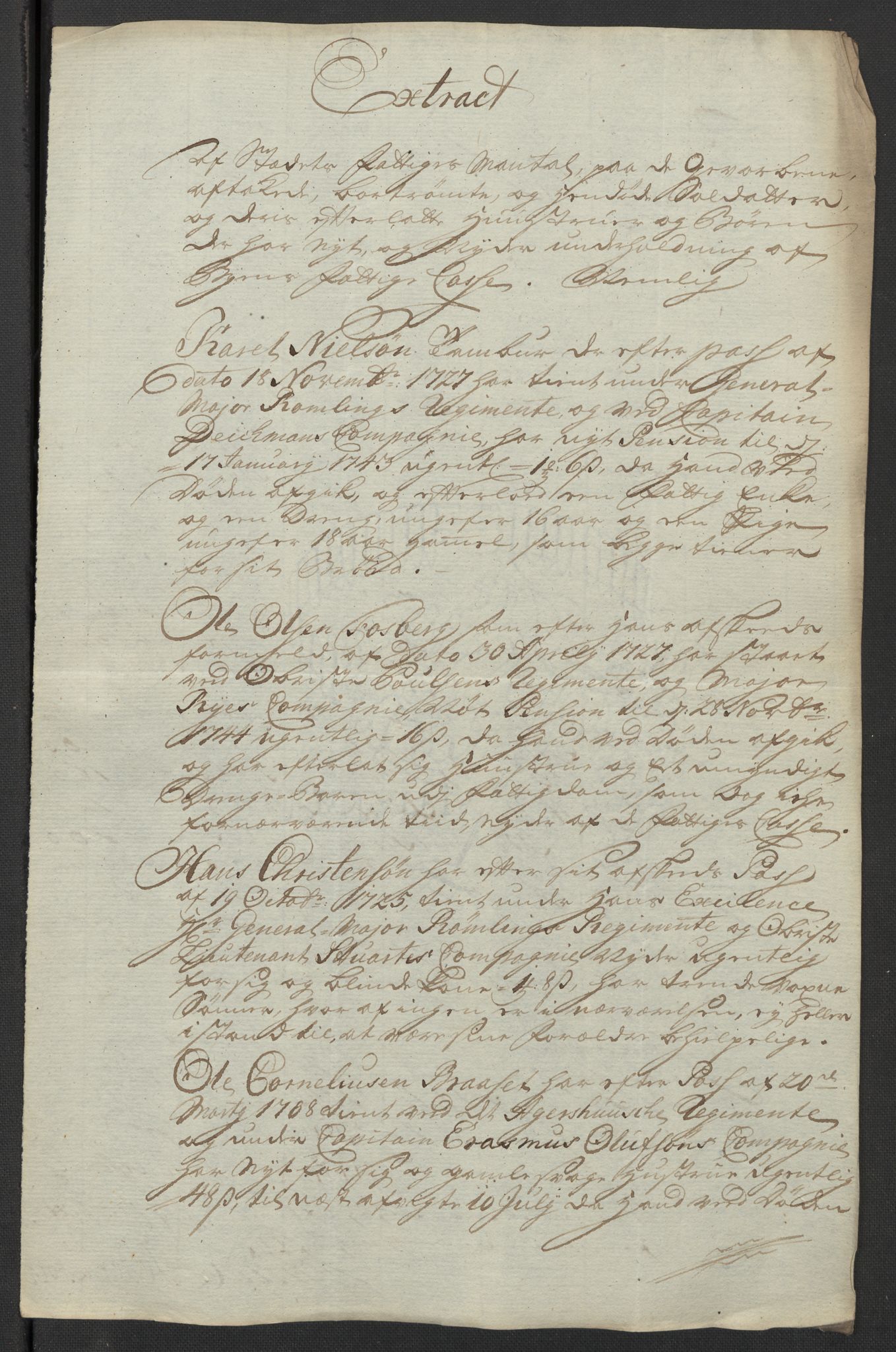 Kristiania tukthus, AV/SAO-A-10644/A/Ad/Adb/L0011: Innkomne skriv, rapporter og regnskap, 1742-1783, p. 260