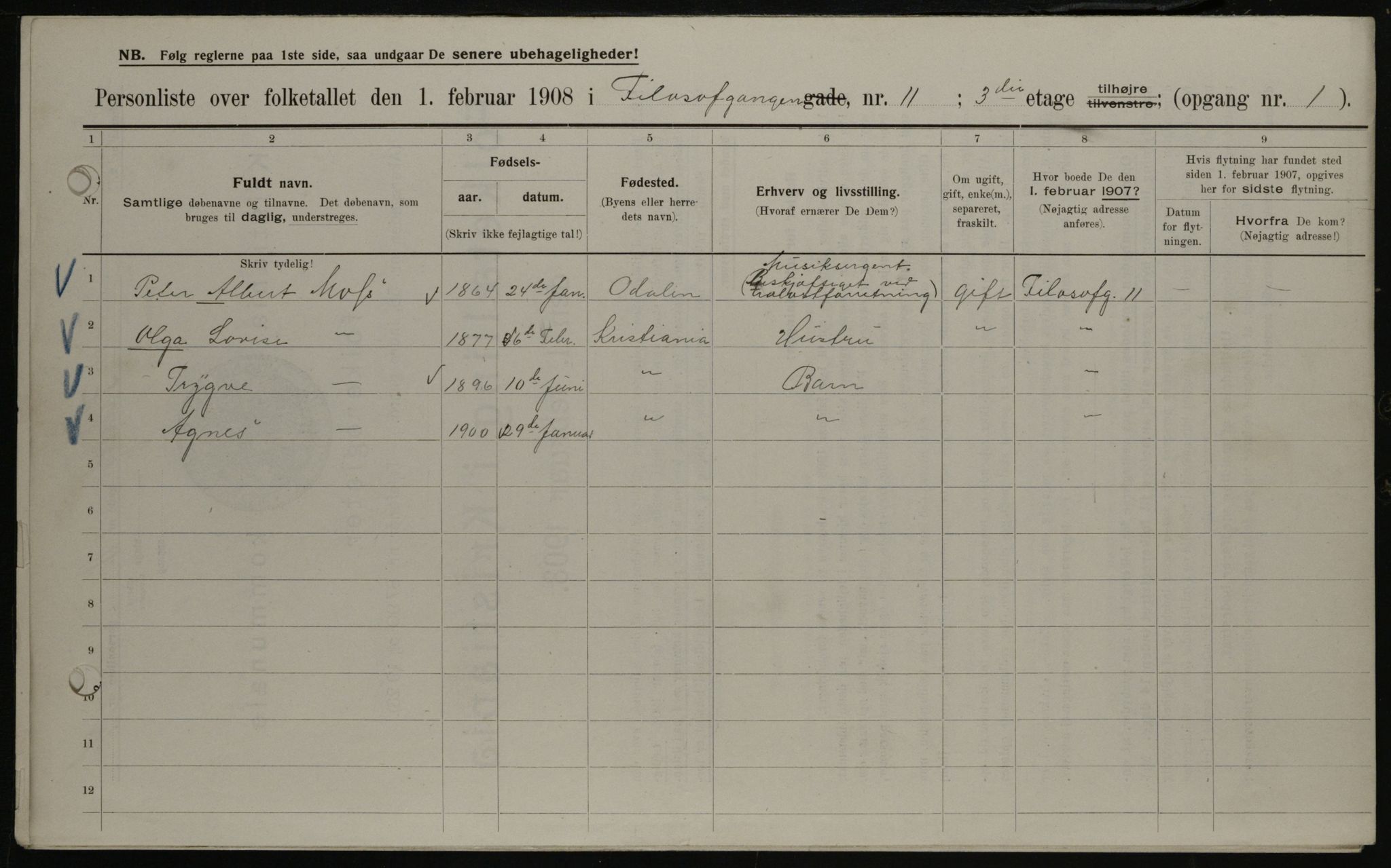 OBA, Municipal Census 1908 for Kristiania, 1908, p. 21943