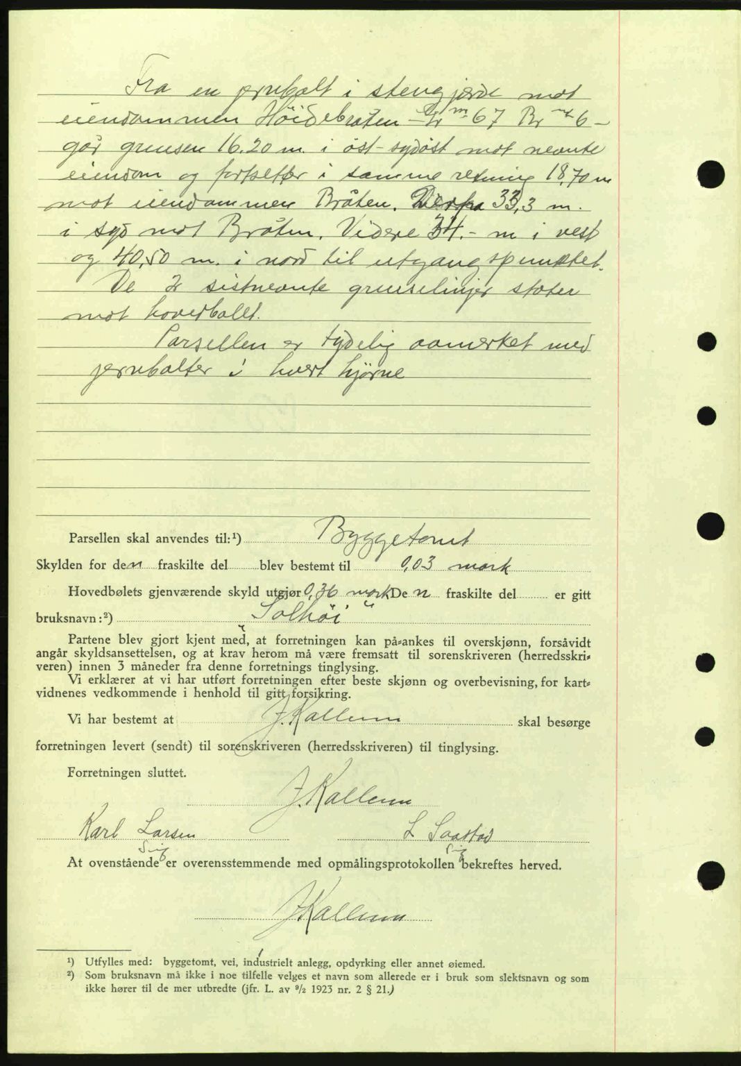 Moss sorenskriveri, AV/SAO-A-10168: Mortgage book no. A9, 1941-1942, Diary no: : 2094/1941