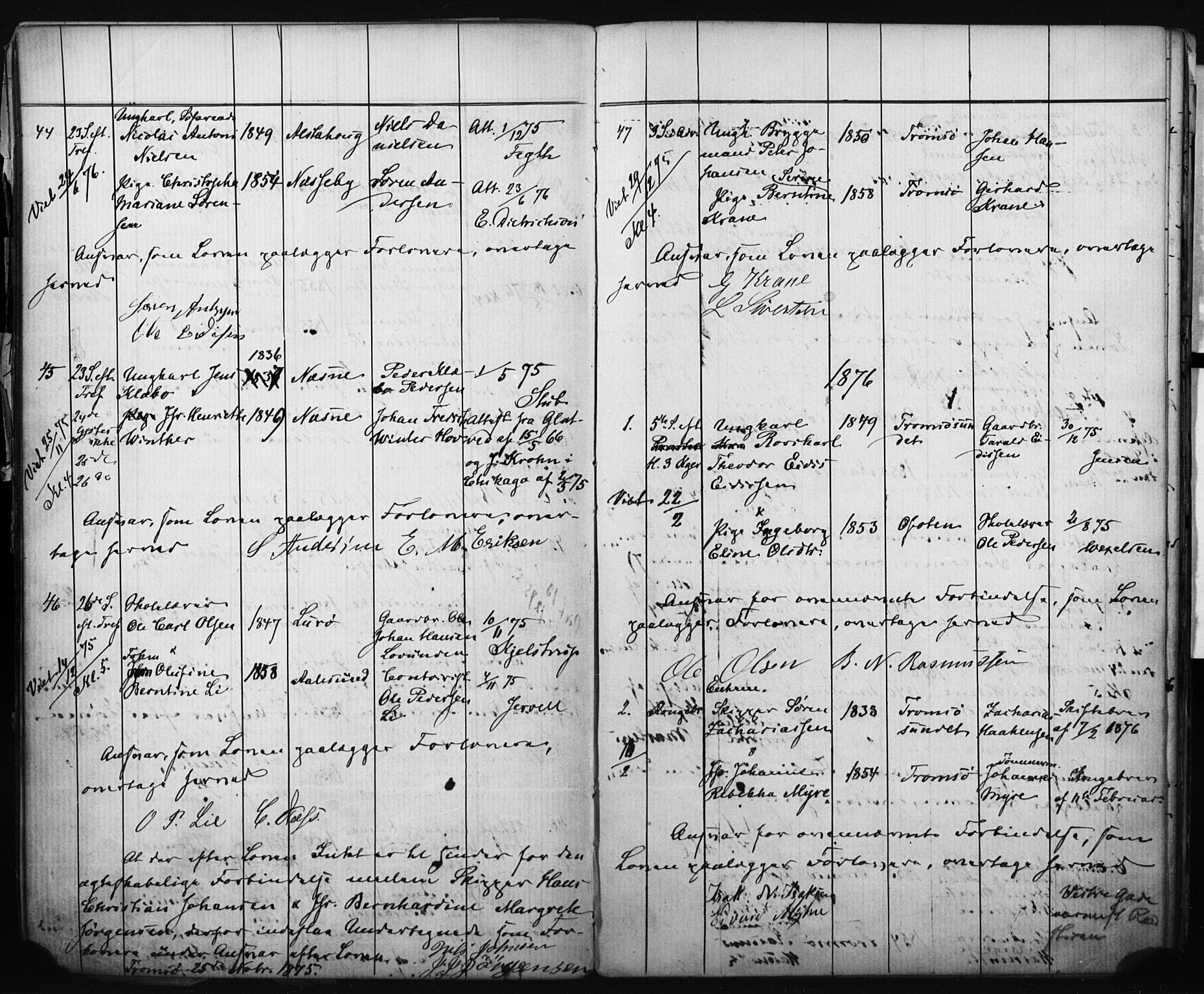 Tromsø sokneprestkontor/stiftsprosti/domprosti, AV/SATØ-S-1343/H/Hc/L0098: Banns register no. 98, 1872-1883