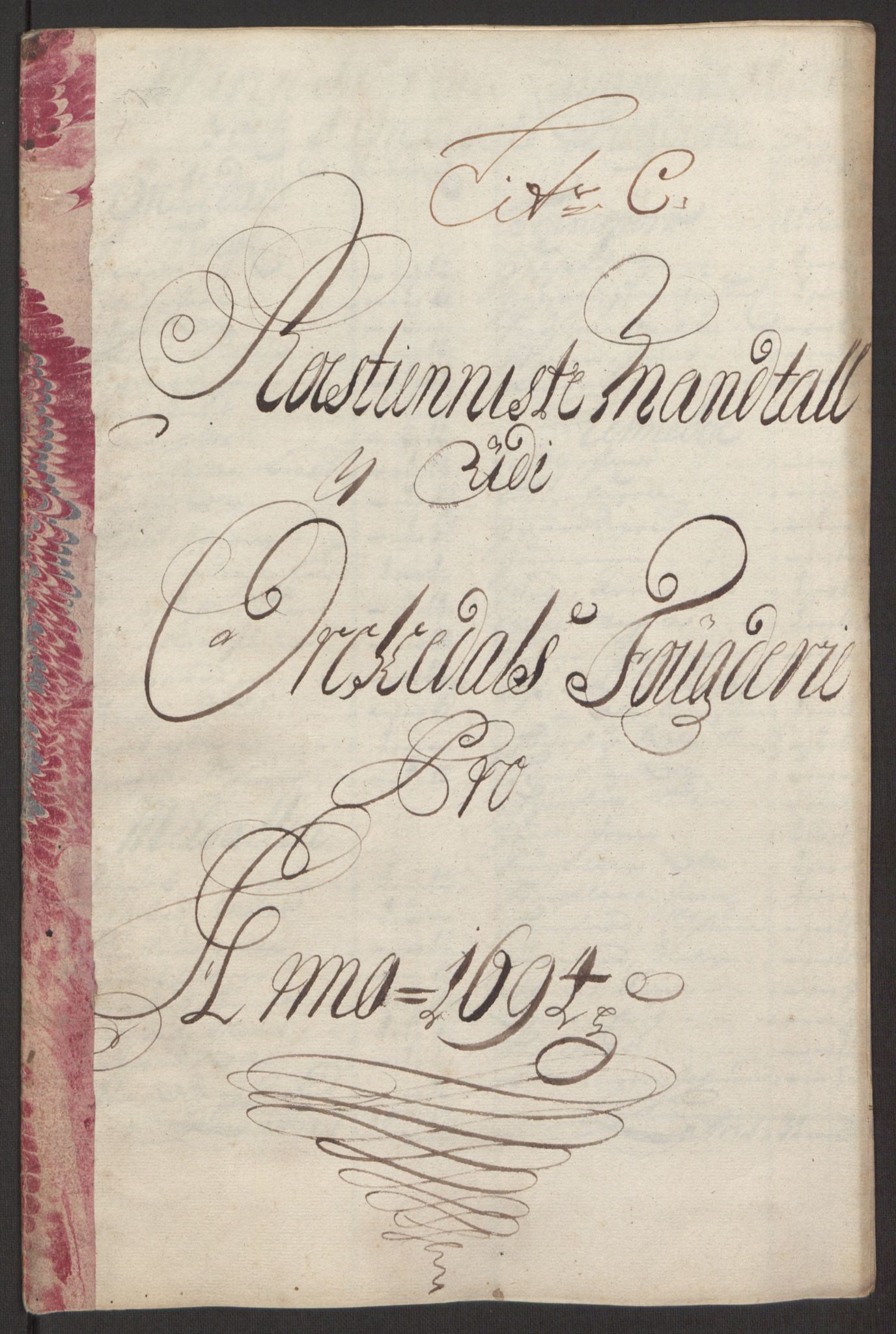 Rentekammeret inntil 1814, Reviderte regnskaper, Fogderegnskap, RA/EA-4092/R60/L3944: Fogderegnskap Orkdal og Gauldal, 1694, p. 70