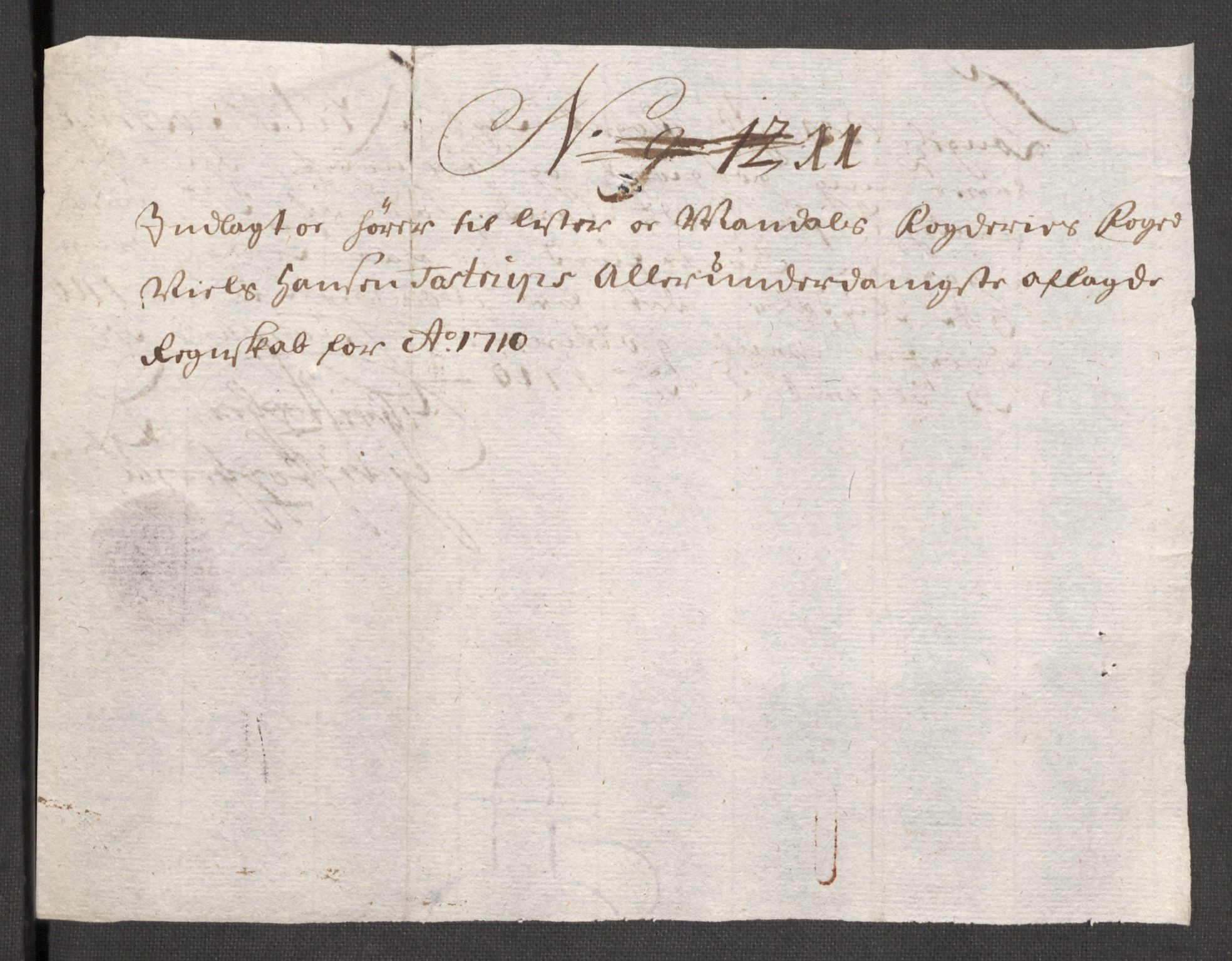 Rentekammeret inntil 1814, Reviderte regnskaper, Fogderegnskap, AV/RA-EA-4092/R43/L2553: Fogderegnskap Lista og Mandal, 1710, p. 52