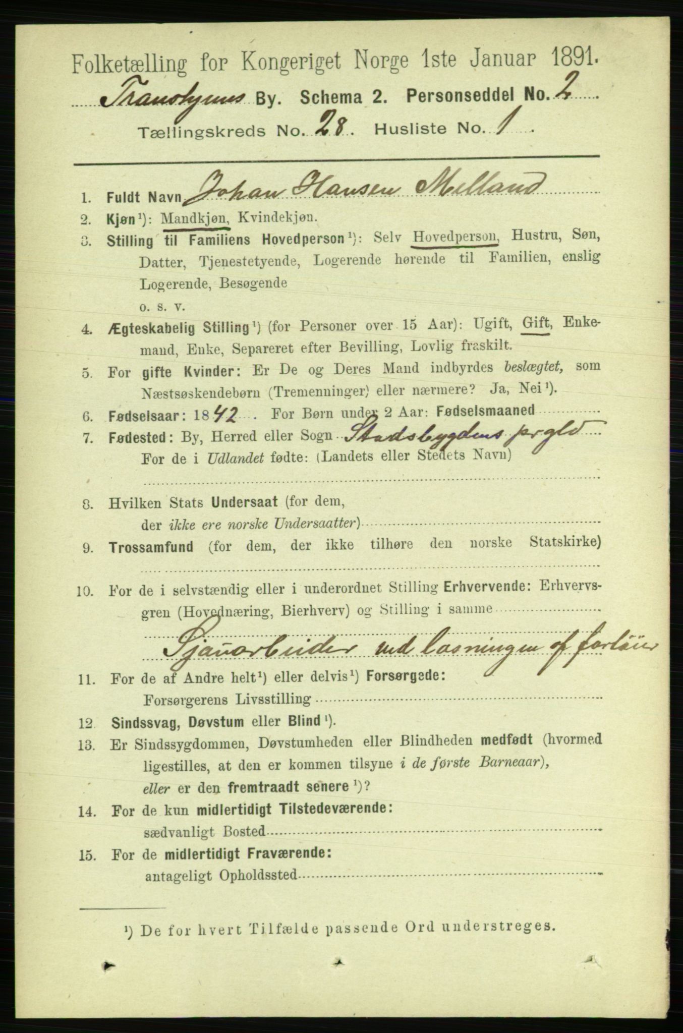 RA, 1891 census for 1601 Trondheim, 1891, p. 20964