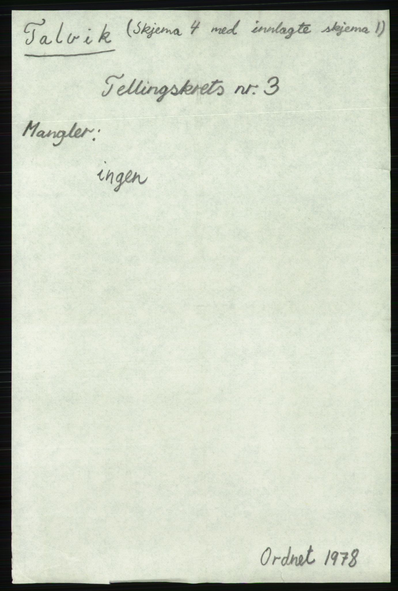 SATØ, 1920 census for Talvik, 1920, p. 2185