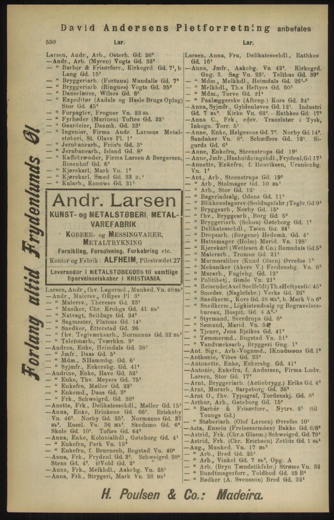 Kristiania/Oslo adressebok, PUBL/-, 1904, p. 552