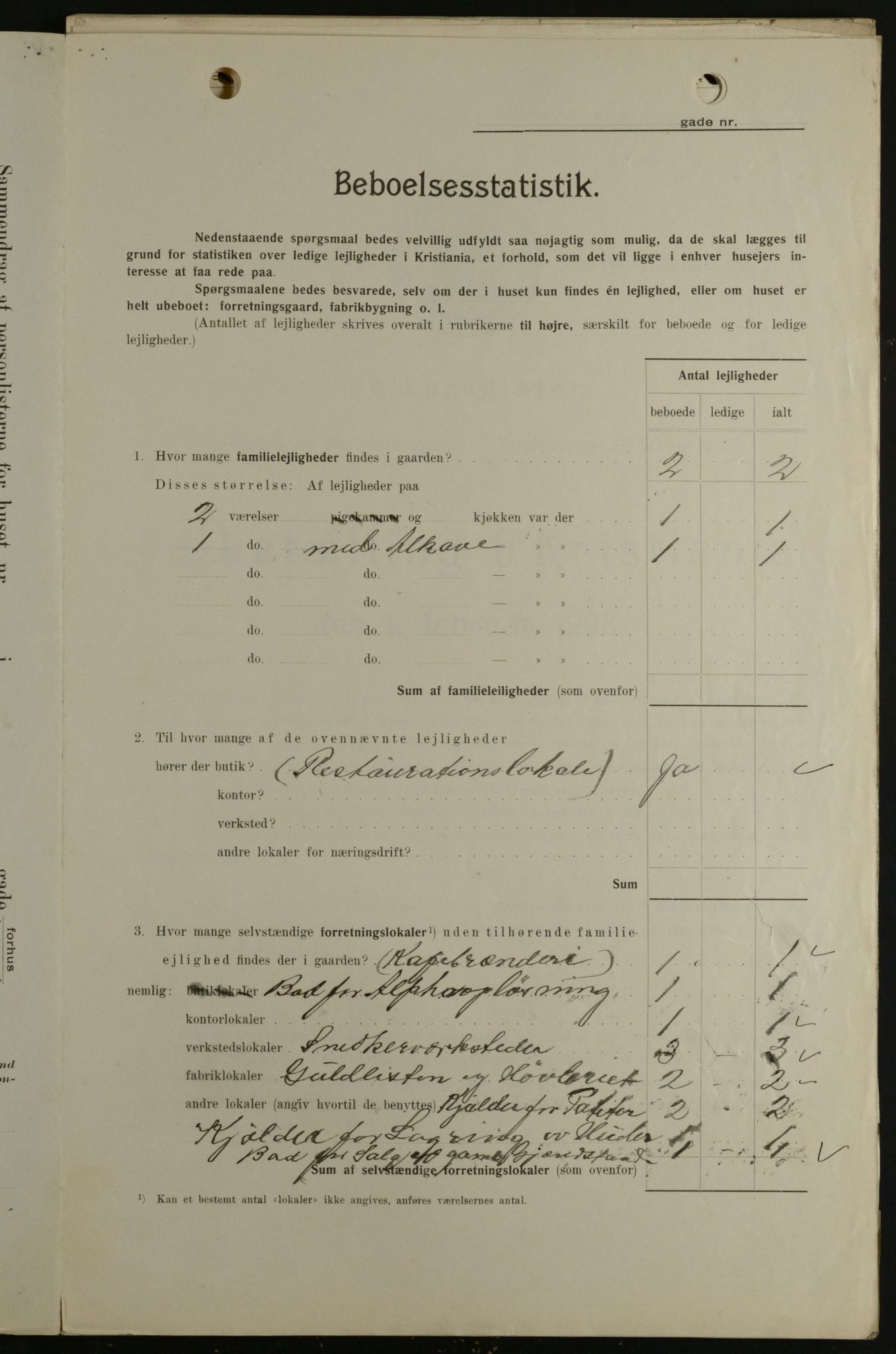 OBA, Municipal Census 1908 for Kristiania, 1908, p. 31716