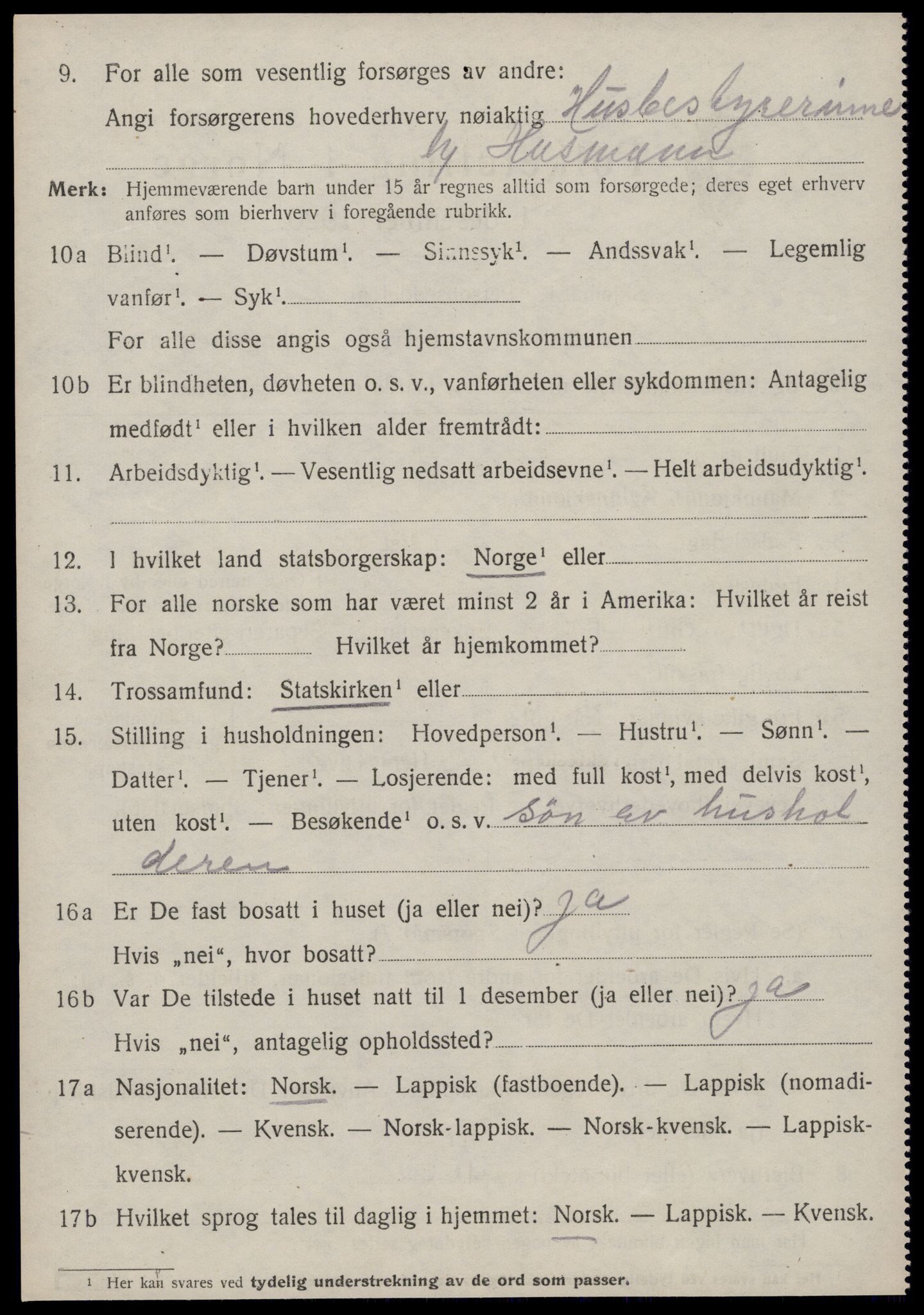 SAT, 1920 census for Meldal, 1920, p. 10826