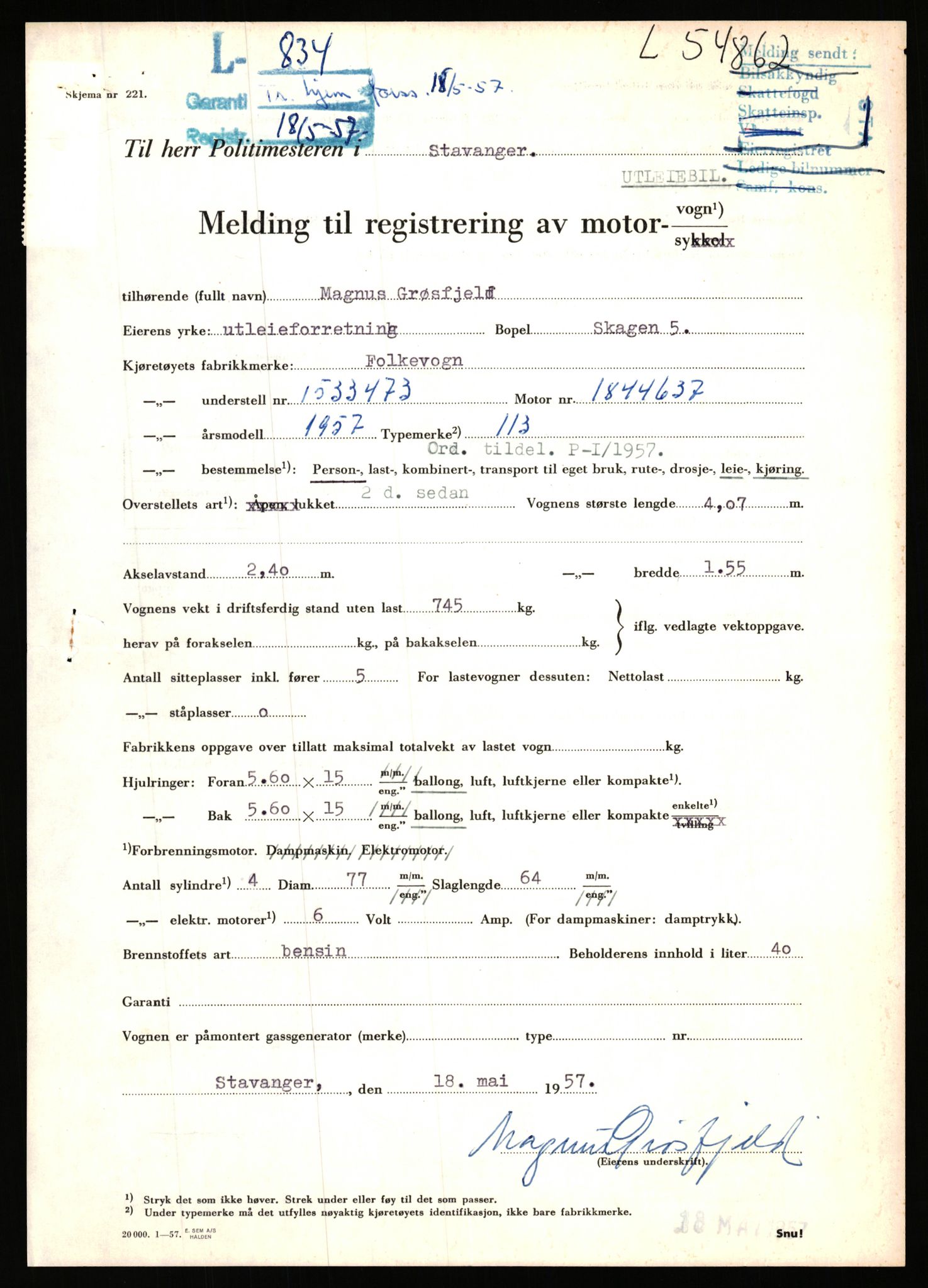 Stavanger trafikkstasjon, SAST/A-101942/0/F/L0054: L-54200 - L-55699, 1930-1971, p. 1357